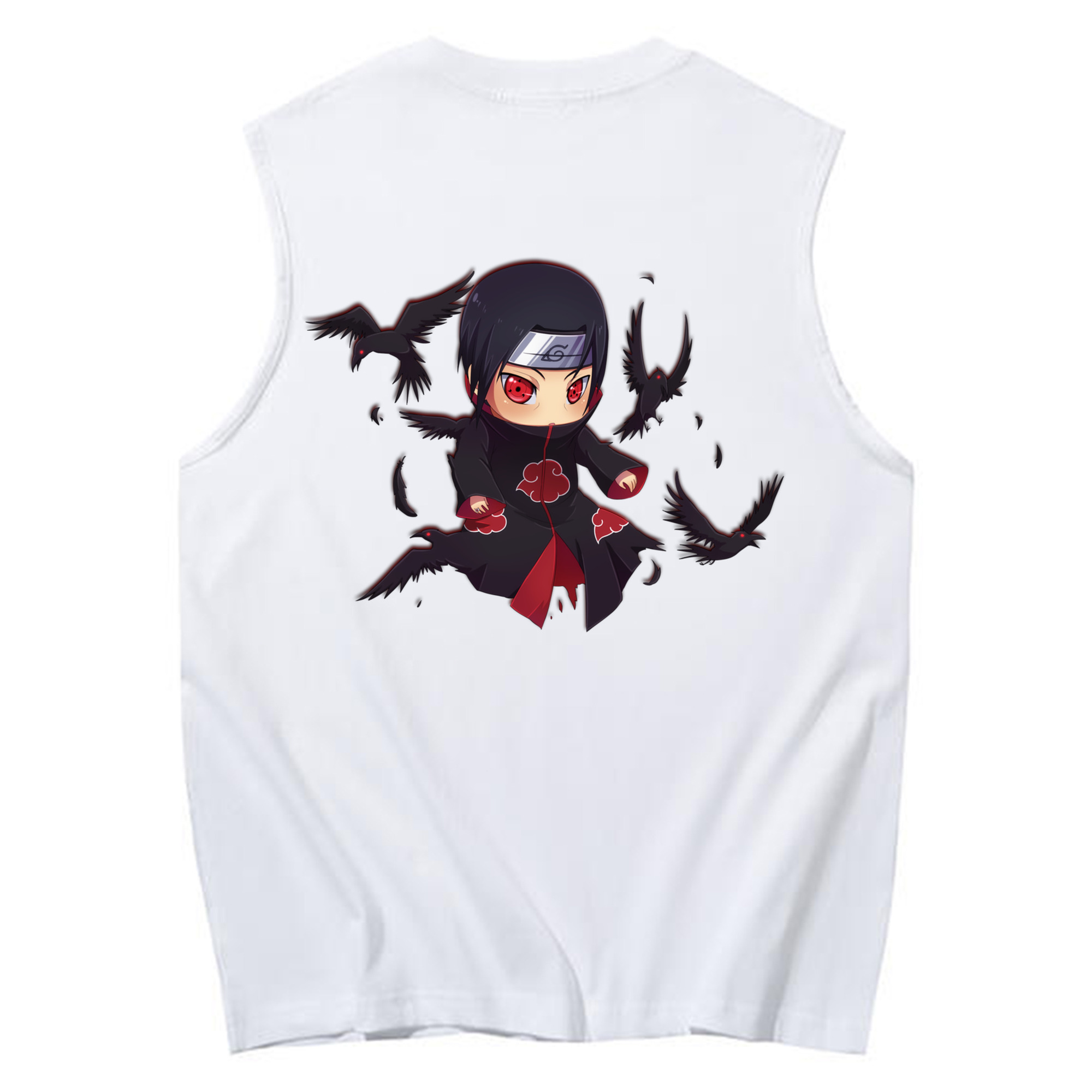 （画像用） NARUTO -ナルト- うちは イタチ Uchiha Itachi コットン100％タンクトップ（背面プリント）