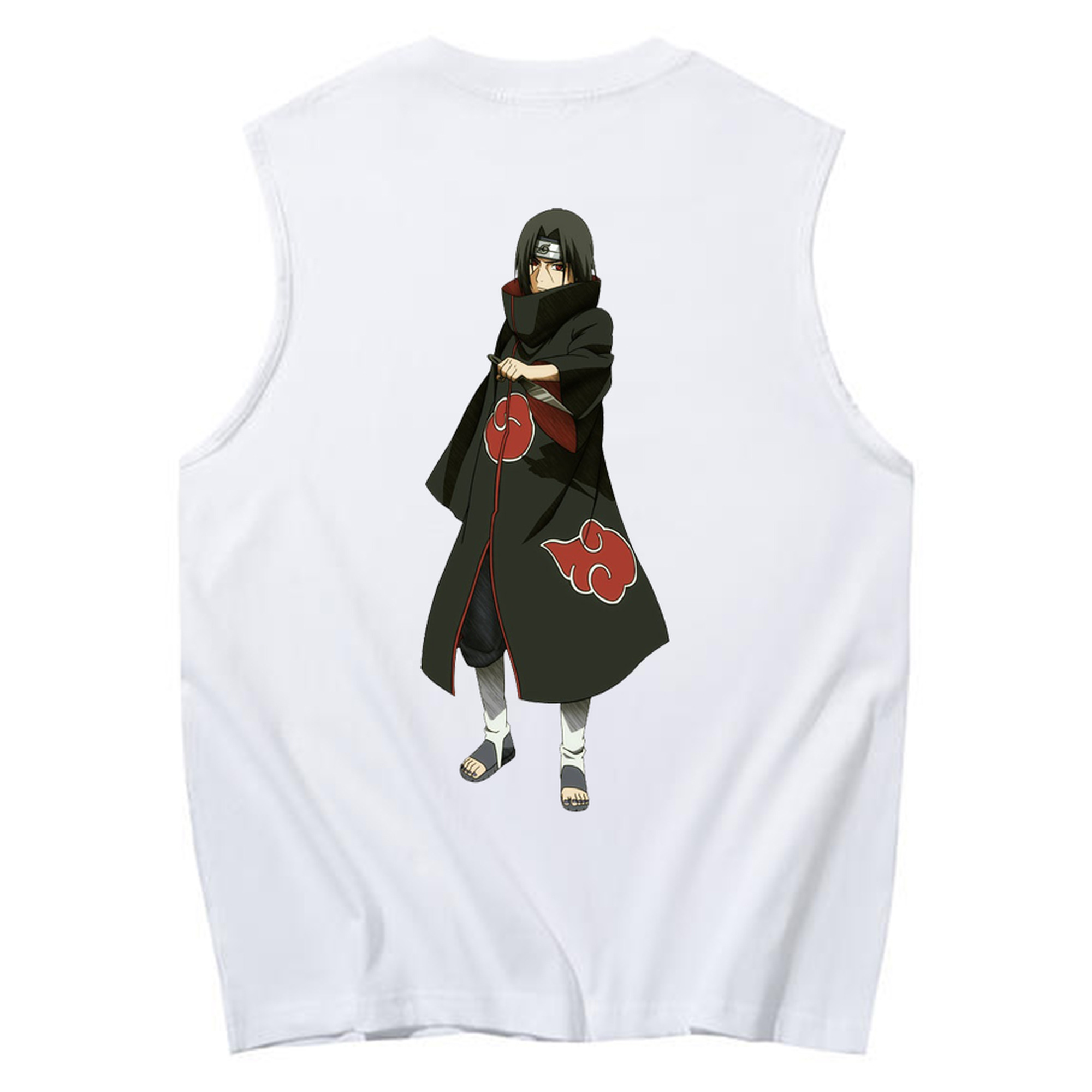 （画像用） NARUTO -ナルト- うちは イタチ Uchiha Itachi コットン100％タンクトップ（背面プリント）