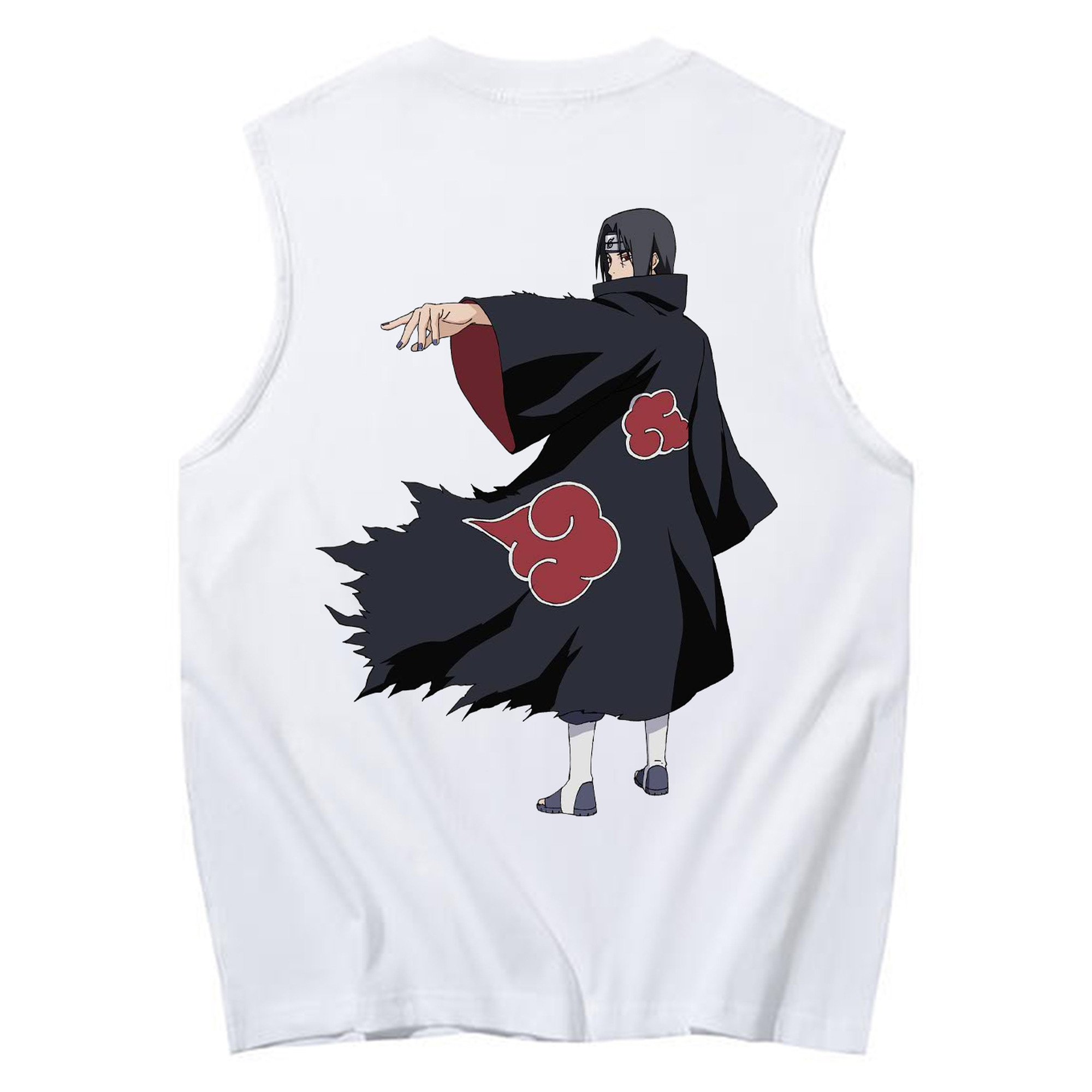 （画像用） NARUTO -ナルト- うちは イタチ Uchiha Itachi コットン100％タンクトップ（背面プリント）