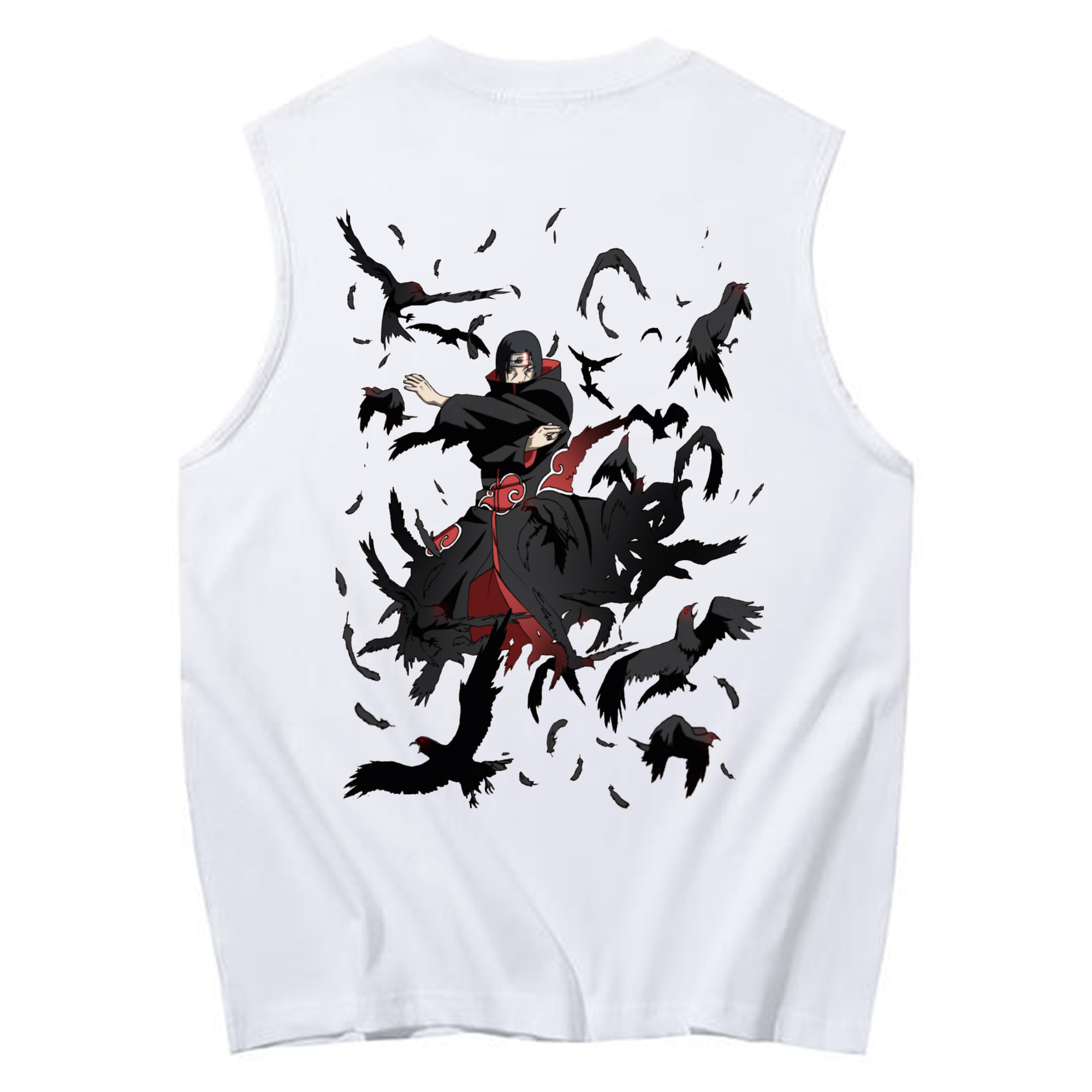 （画像用） NARUTO -ナルト- うちは イタチ Uchiha Itachi コットン100％タンクトップ（背面プリント）