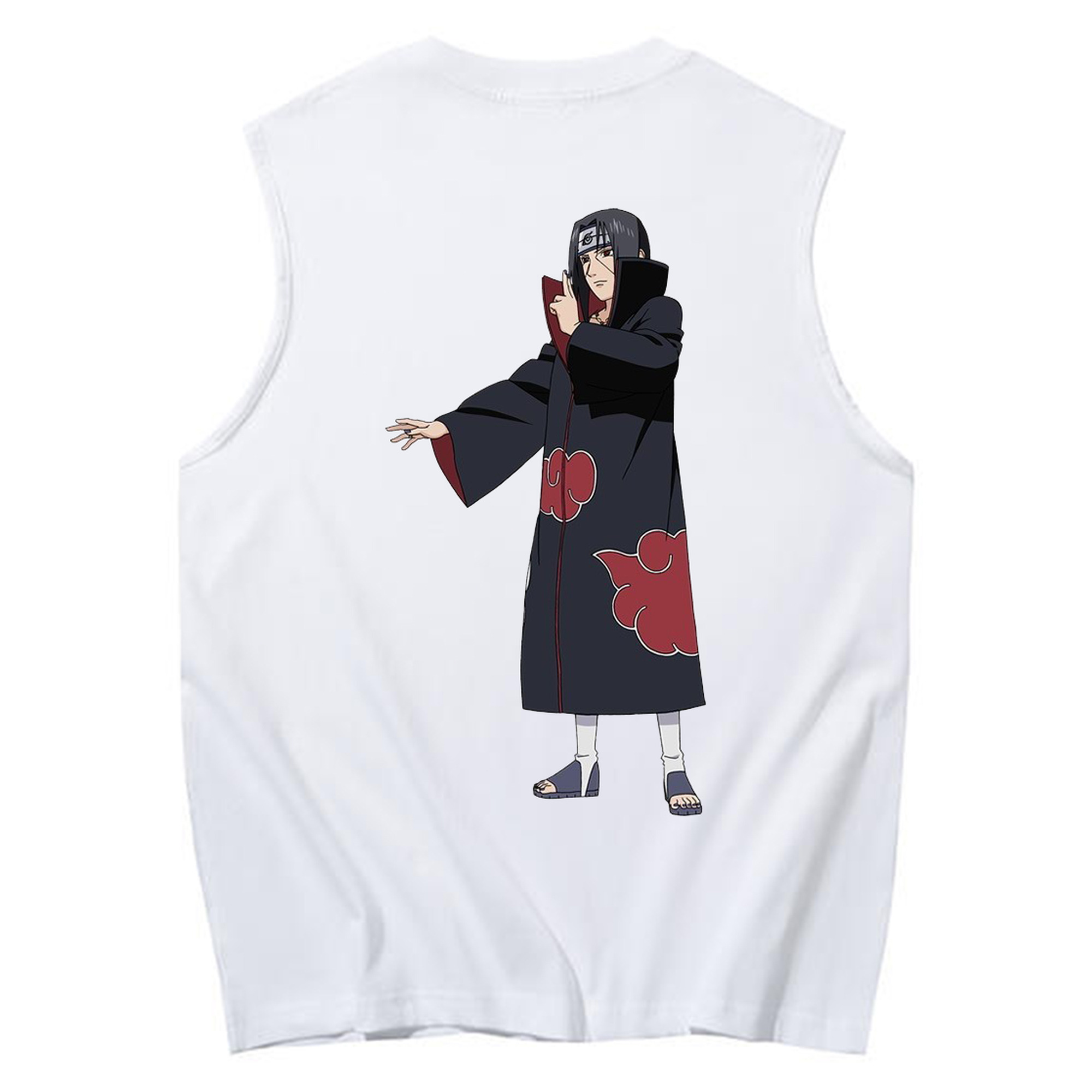 （画像用） NARUTO -ナルト- うちは イタチ Uchiha Itachi コットン100％タンクトップ（背面プリント）