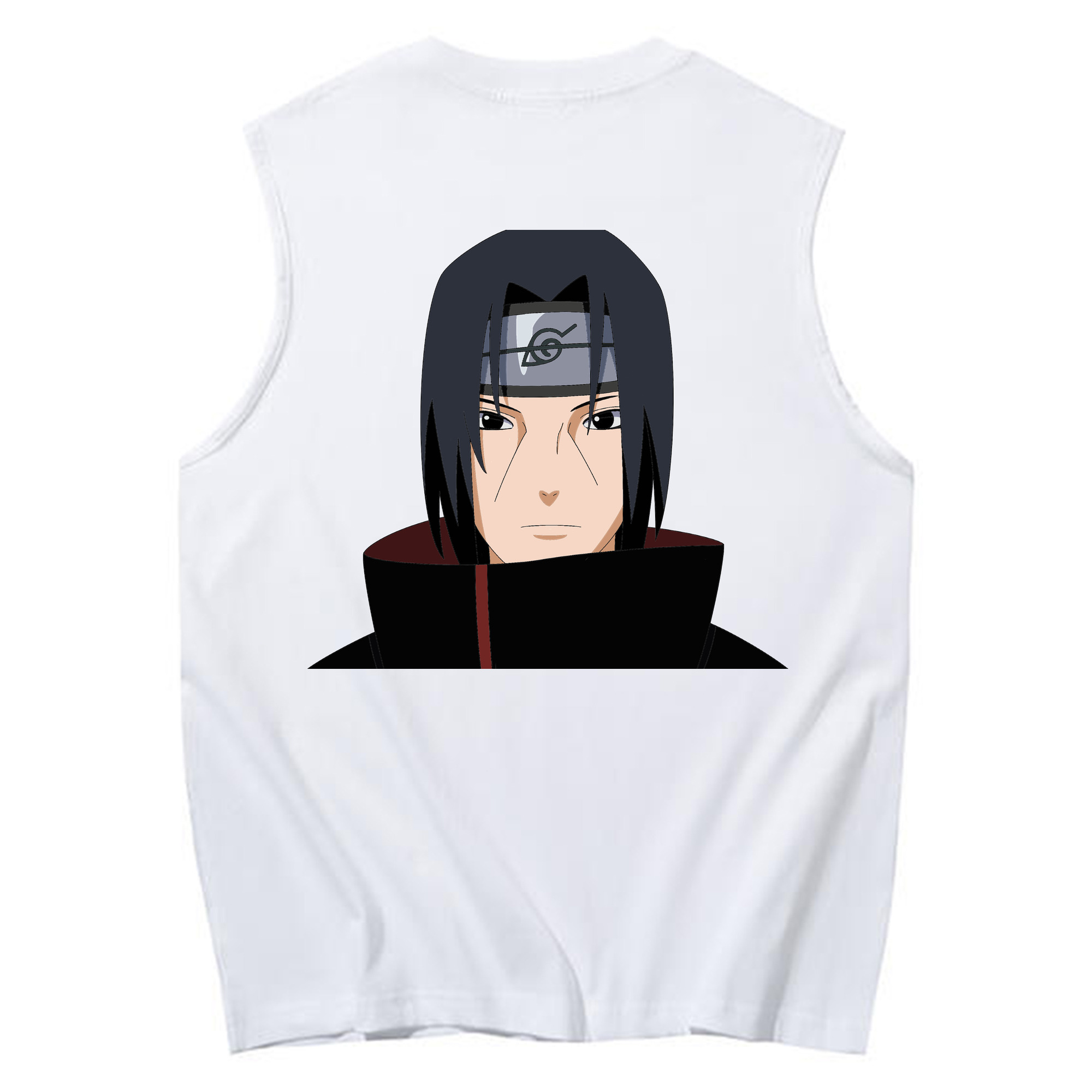 （画像用） NARUTO -ナルト- うちは イタチ Uchiha Itachi コットン100％タンクトップ（背面プリント）