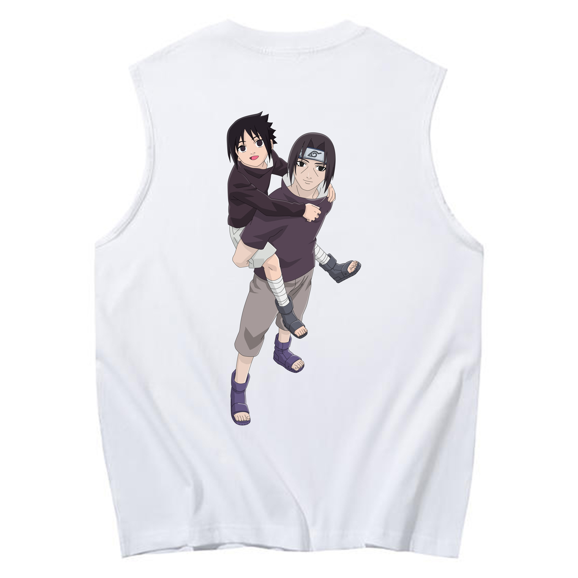 （画像用） NARUTO -ナルト- うちは イタチ Uchiha Itachi コットン100％タンクトップ（背面プリント）