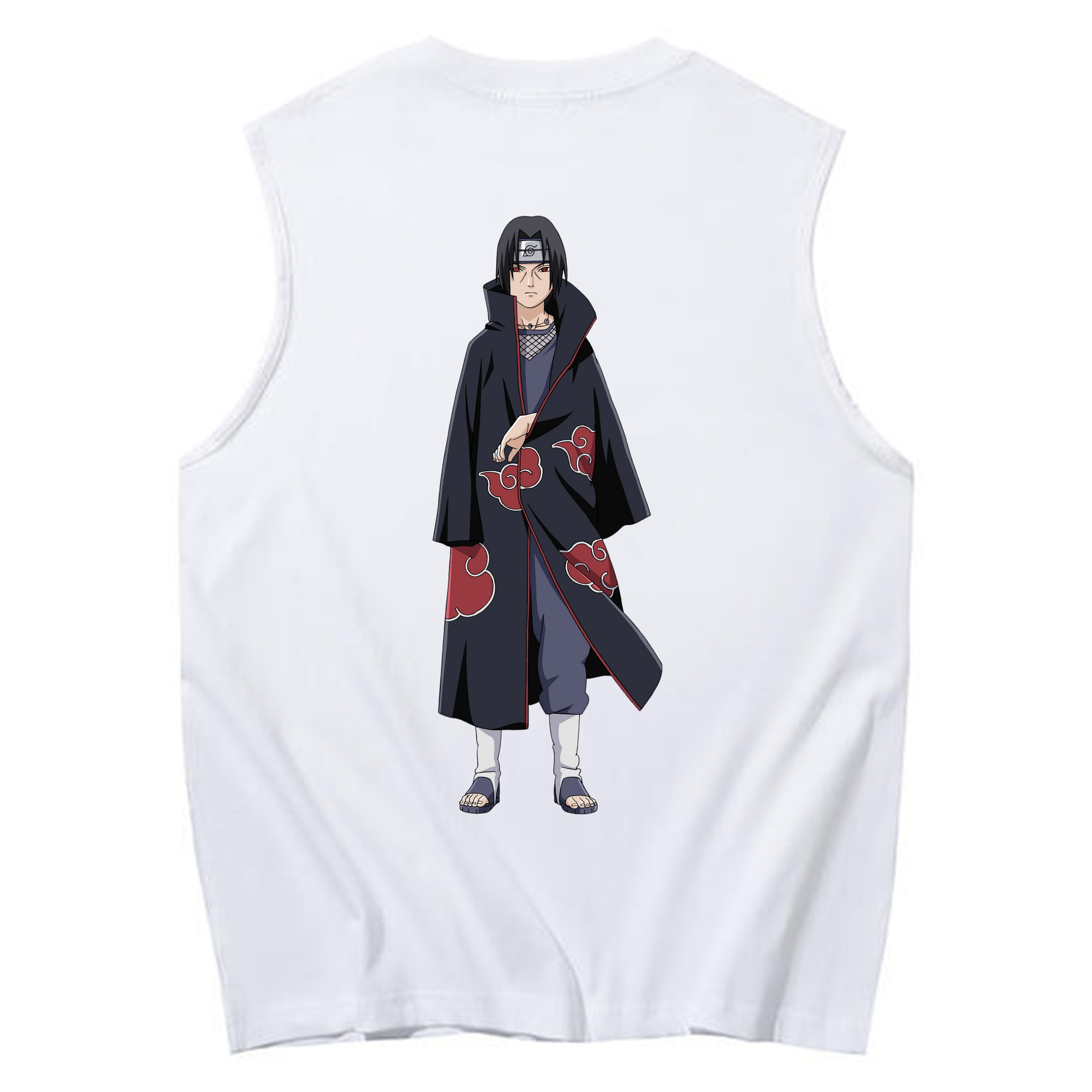 （画像用） NARUTO -ナルト- うちは イタチ Uchiha Itachi コットン100％タンクトップ（背面プリント）