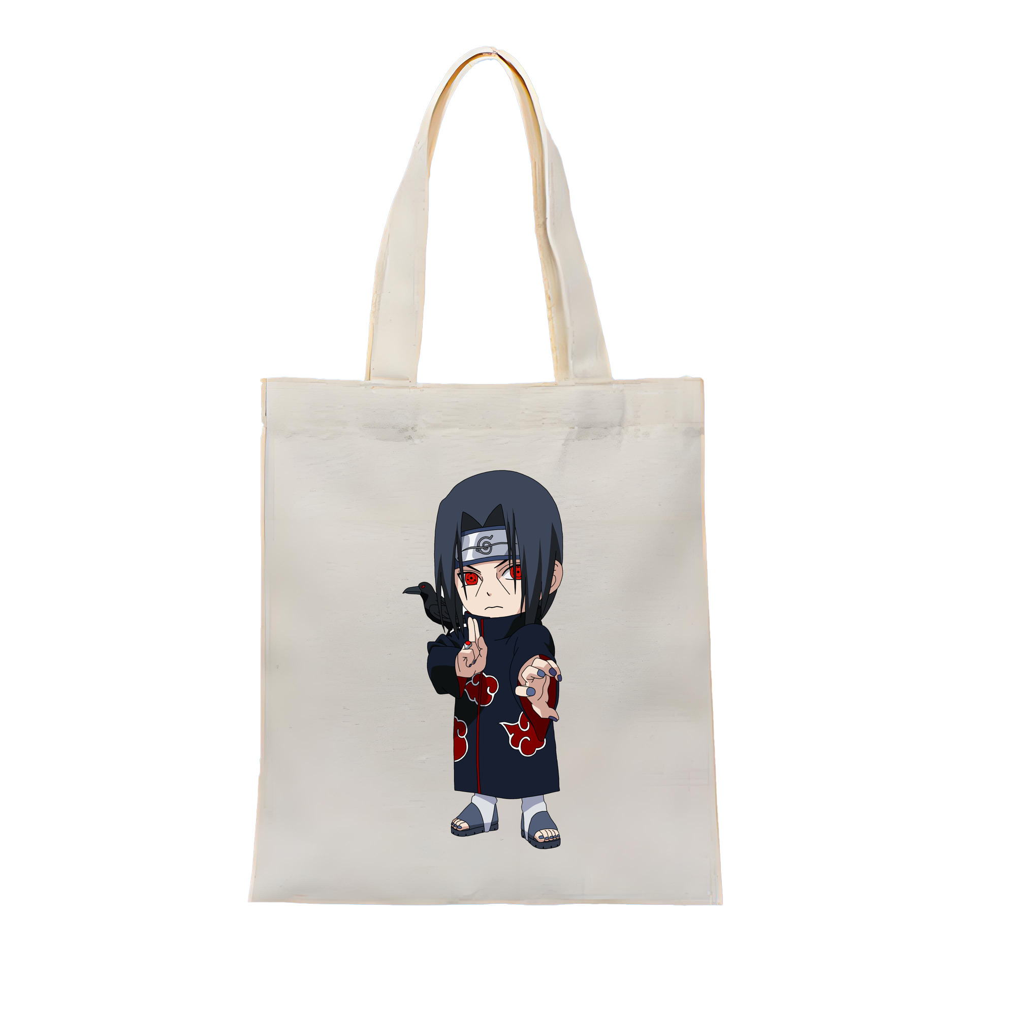 （画像用） NARUTO -ナルト- うちは イタチ Uchiha Itachi 縦型キャンバス生地手提げバッグ　トートバッグ