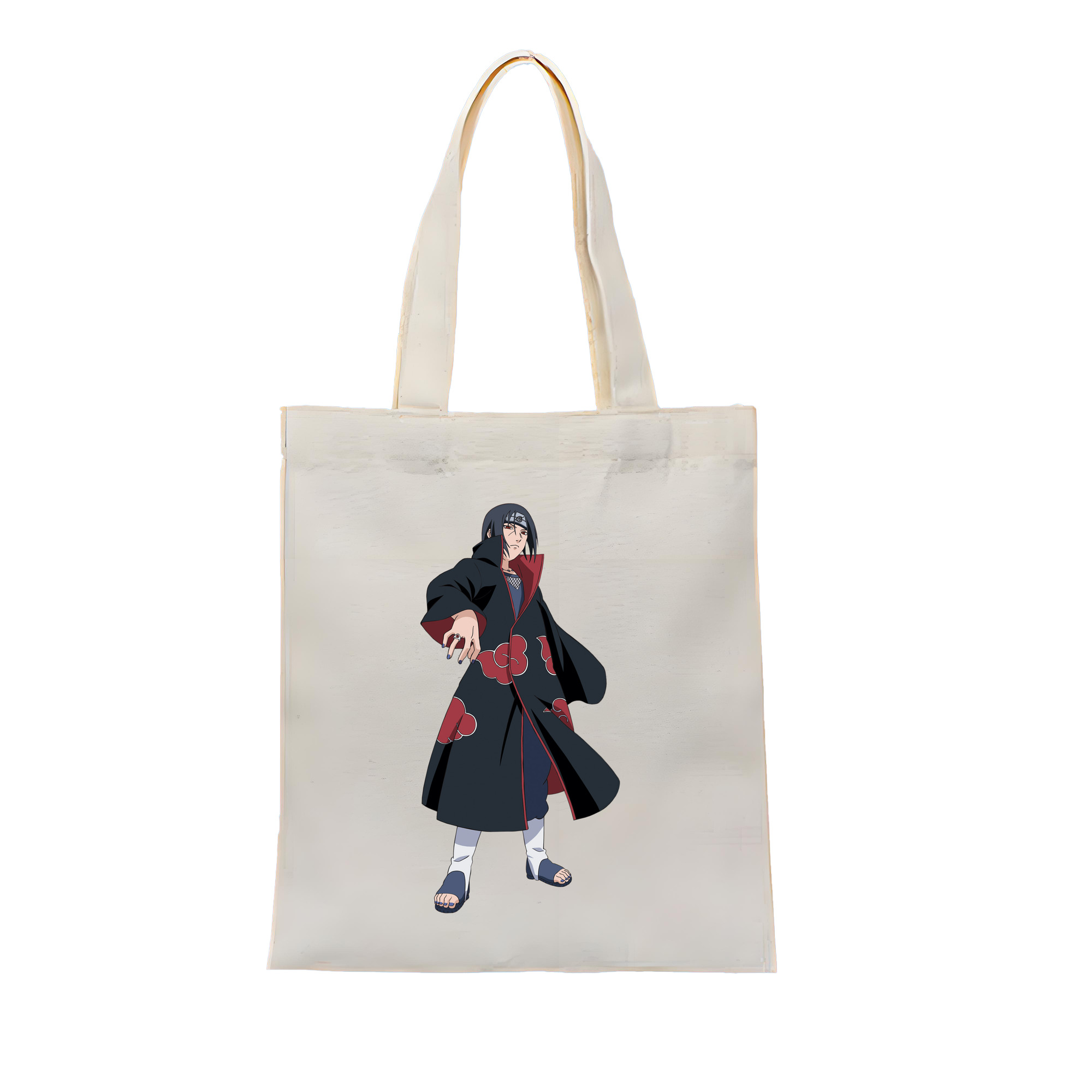（画像用） NARUTO -ナルト- うちは イタチ Uchiha Itachi 縦型キャンバス生地手提げバッグ　トートバッグ