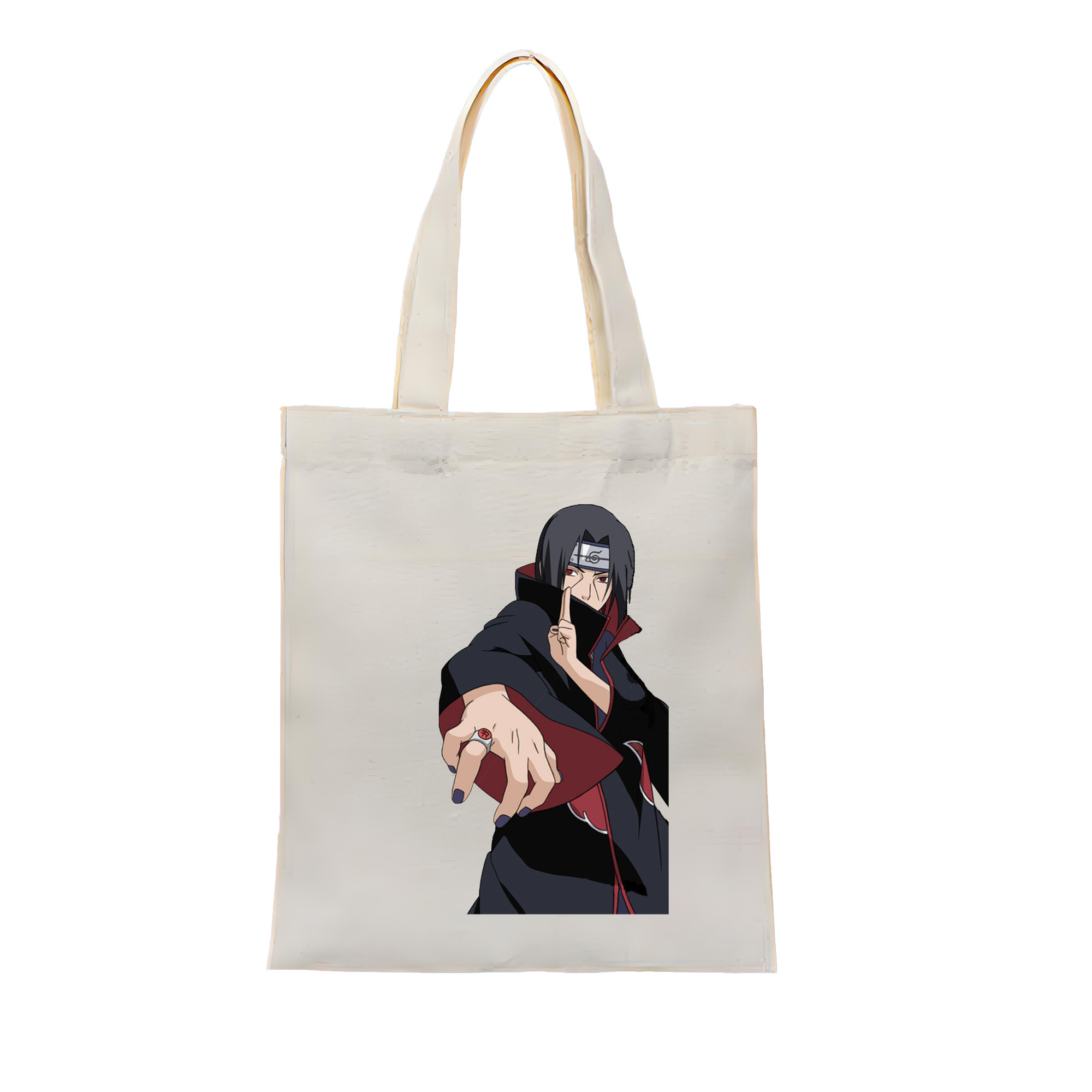 （画像用） NARUTO -ナルト- うちは イタチ Uchiha Itachi 縦型キャンバス生地手提げバッグ　トートバッグ