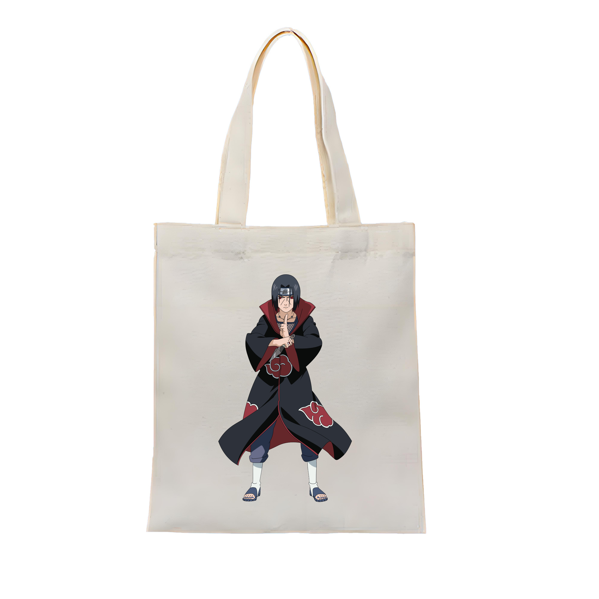 （画像用） NARUTO -ナルト- うちは イタチ Uchiha Itachi 縦型キャンバス生地手提げバッグ　トートバッグ