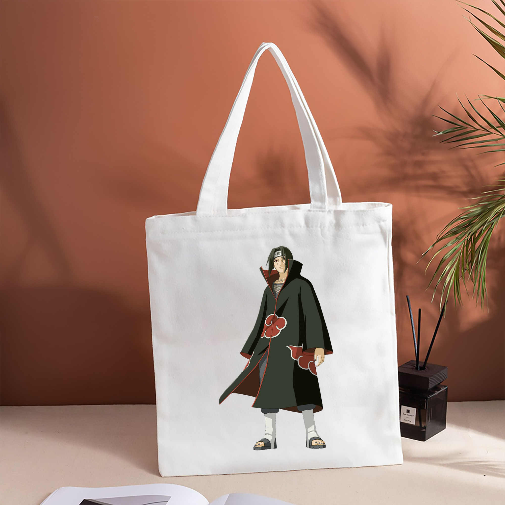 NARUTO -ナルト- うちは イタチ Uchiha Itachi 縦型キャンバス生地手提げバッグ　トートバッグ