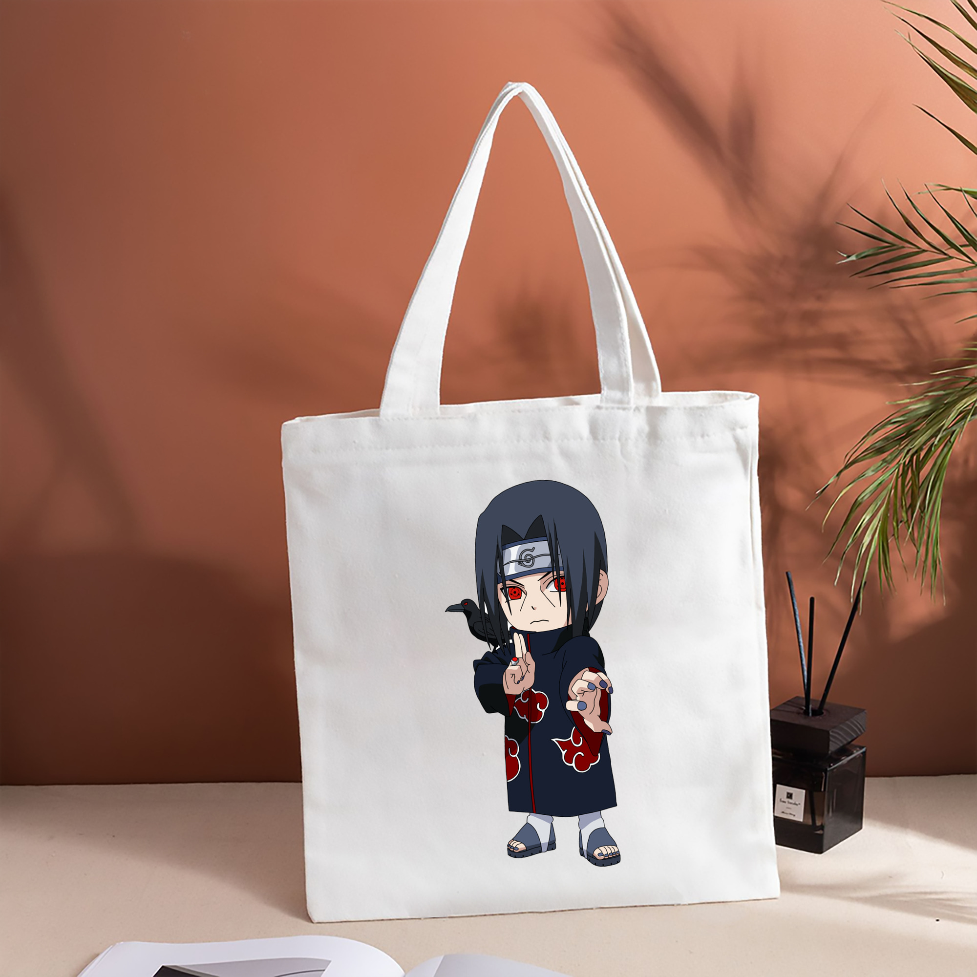 NARUTO -ナルト- うちは イタチ Uchiha Itachi 縦型キャンバス生地手提げバッグ　トートバッグ