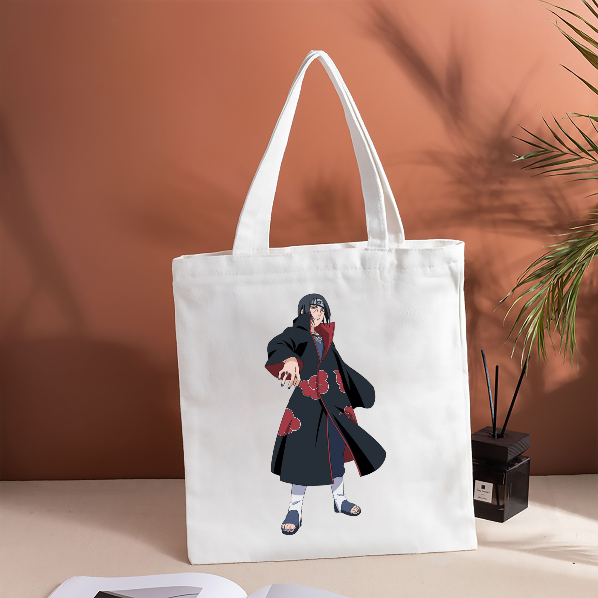 NARUTO -ナルト- うちは イタチ Uchiha Itachi 縦型キャンバス生地手提げバッグ　トートバッグ