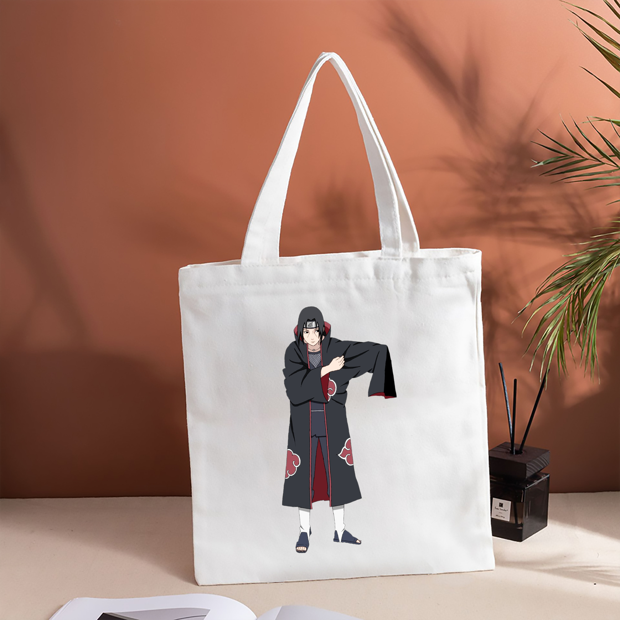 NARUTO -ナルト- うちは イタチ Uchiha Itachi 縦型キャンバス生地手提げバッグ　トートバッグ