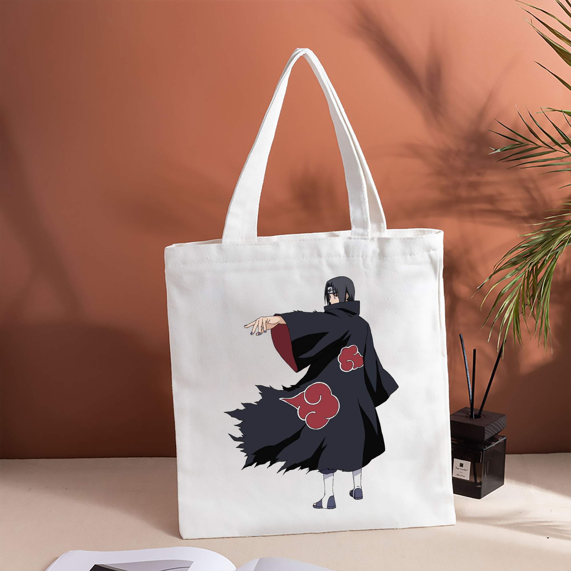 NARUTO -ナルト- うちは イタチ Uchiha Itachi 縦型キャンバス生地手提げバッグ　トートバッグ