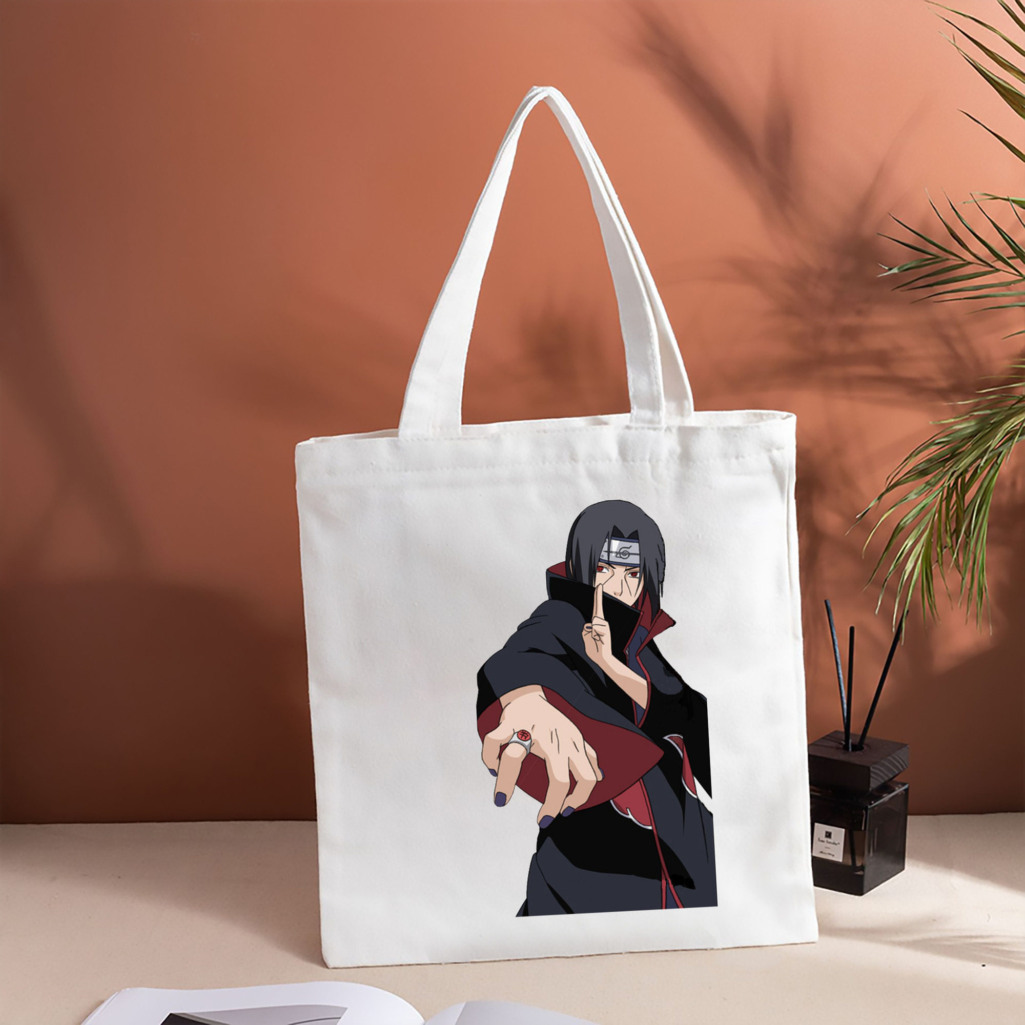 NARUTO -ナルト- うちは イタチ Uchiha Itachi 縦型キャンバス生地手提げバッグ　トートバッグ