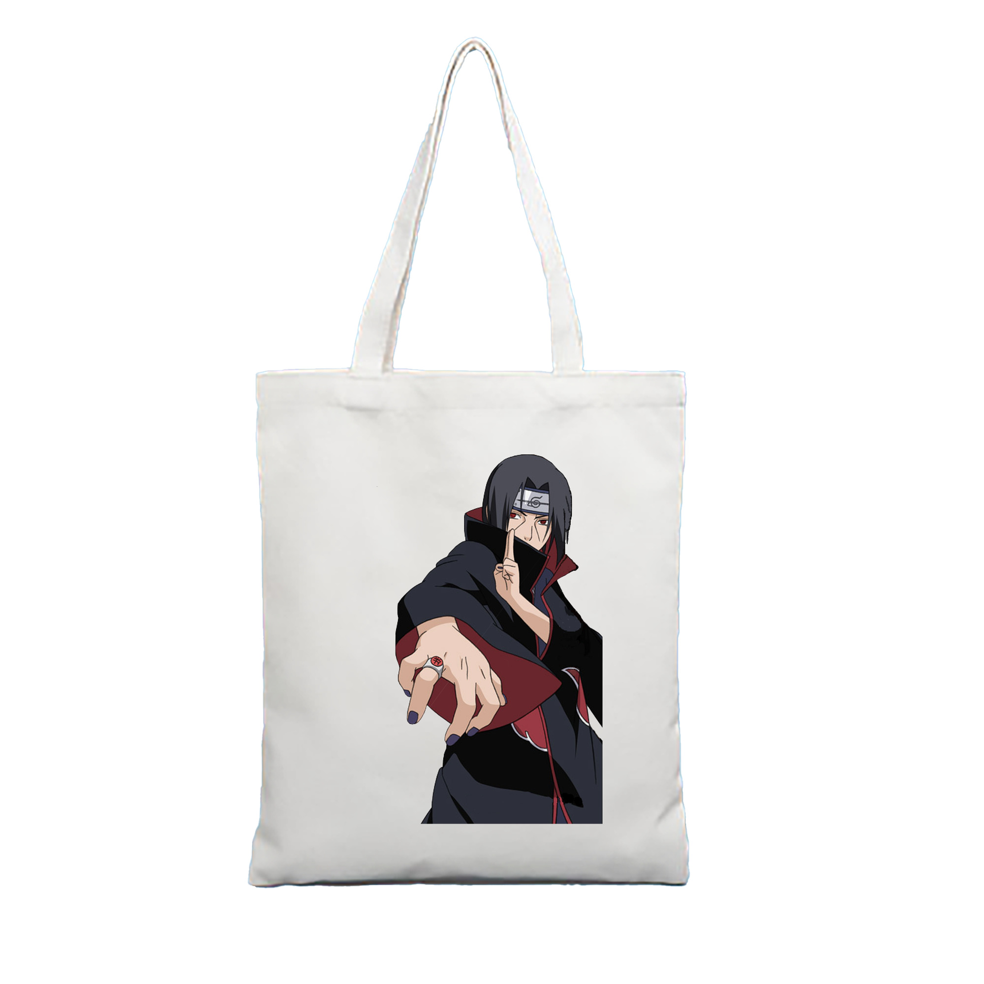 （画像用） NARUTO -ナルト- うちは イタチ Uchiha Itachi 縦型キャンバス生地手提げバッグ　トートバッグ