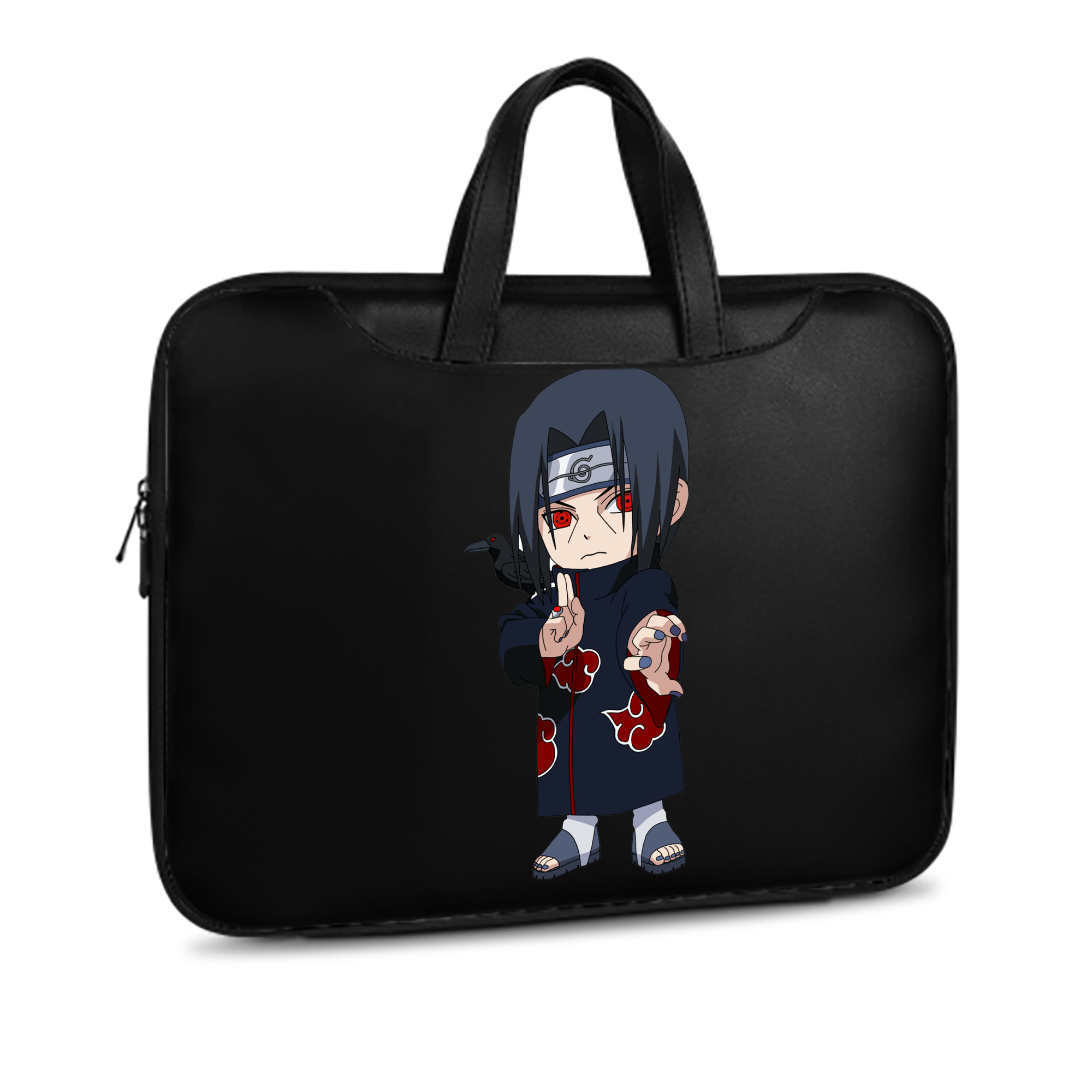 （画像用） NARUTO -ナルト- うちは イタチ Uchiha Itachi レザーラップトップバッグ　ノートパソコンケース