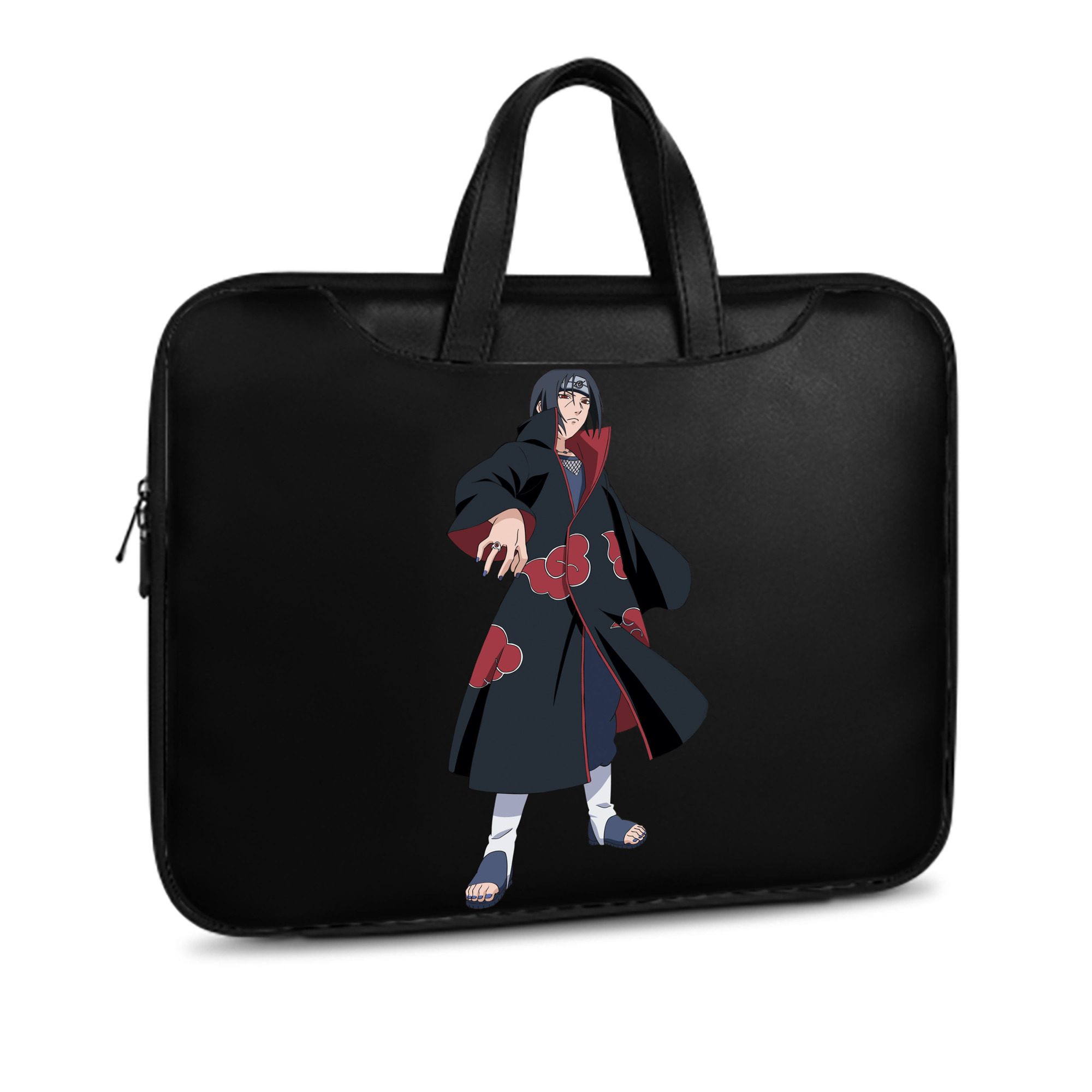 （画像用） NARUTO -ナルト- うちは イタチ Uchiha Itachi レザーラップトップバッグ　ノートパソコンケース