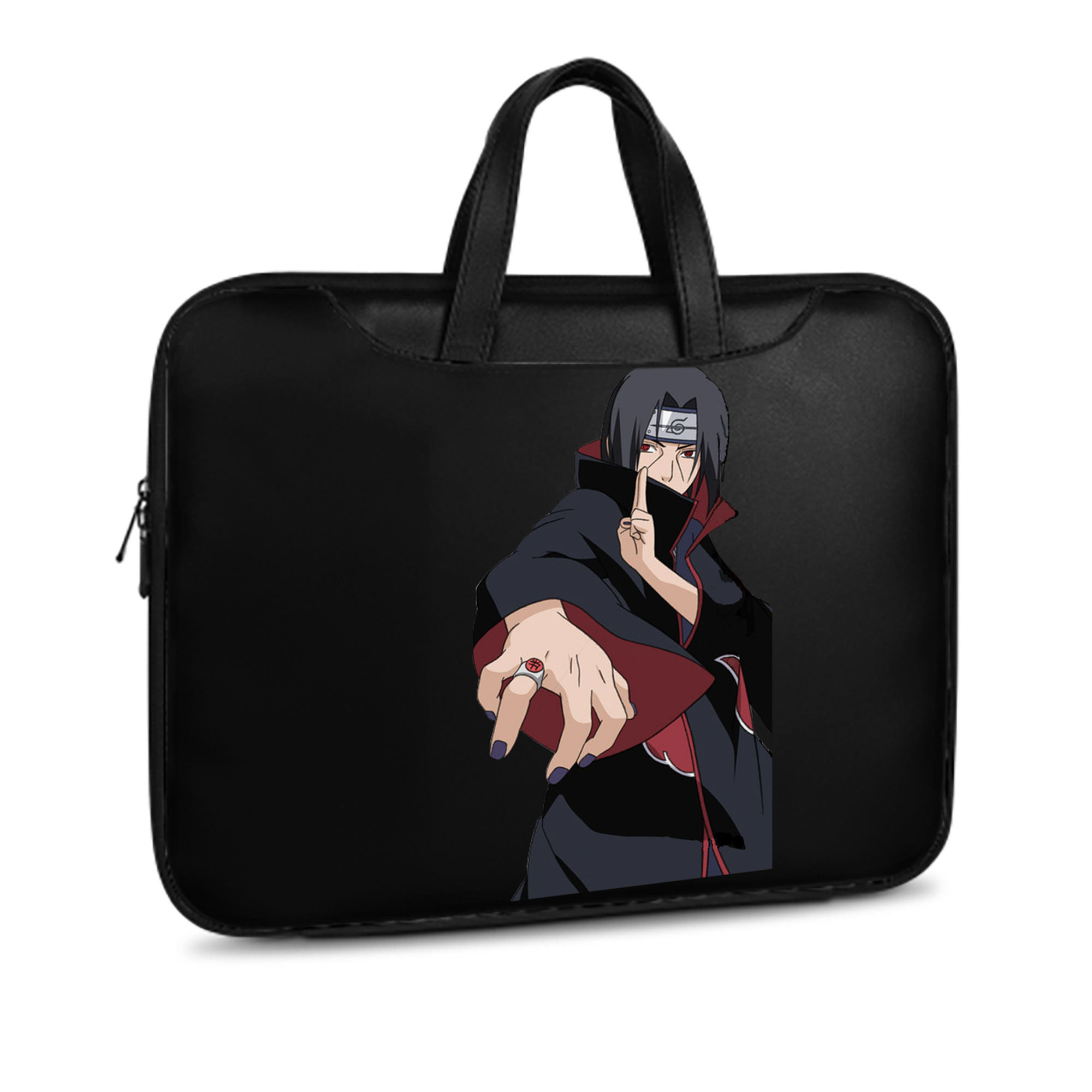 （画像用） NARUTO -ナルト- うちは イタチ Uchiha Itachi レザーラップトップバッグ　ノートパソコンケース