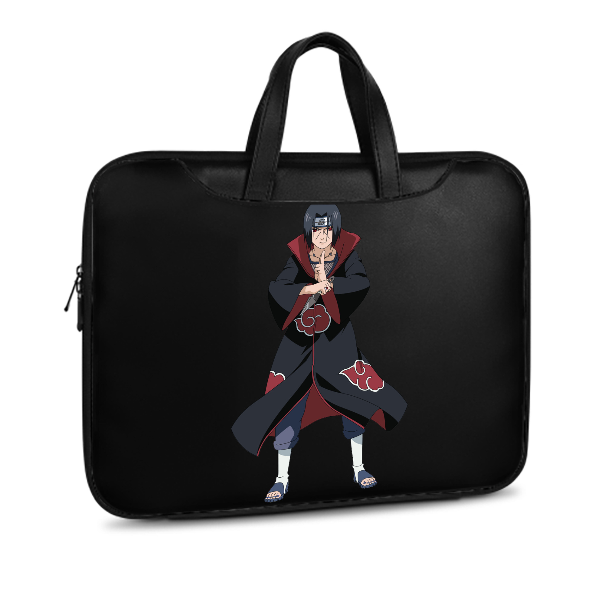 （画像用） NARUTO -ナルト- うちは イタチ Uchiha Itachi レザーラップトップバッグ　ノートパソコンケース