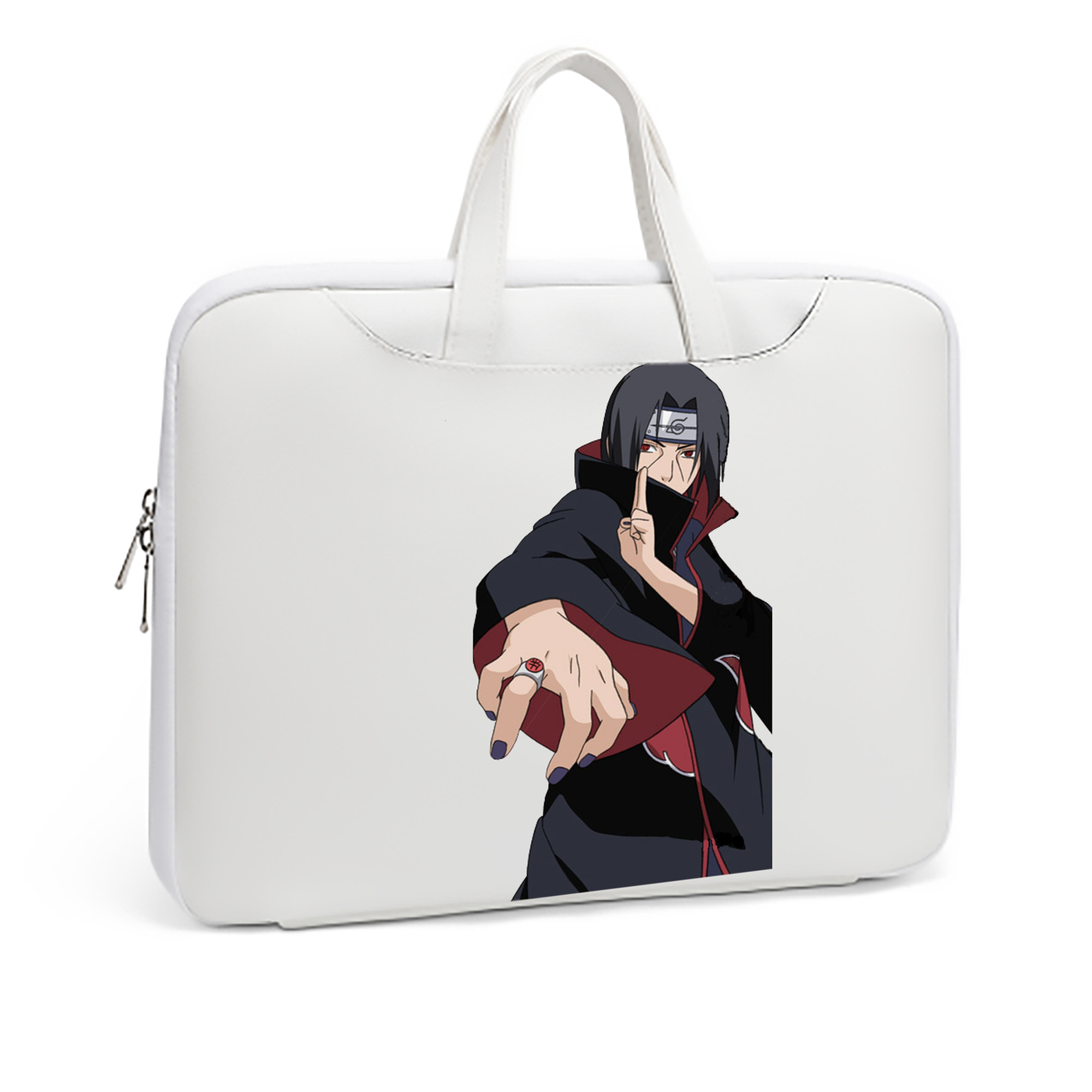 （画像用） NARUTO -ナルト- うちは イタチ Uchiha Itachi レザーラップトップバッグ　ノートパソコンケース