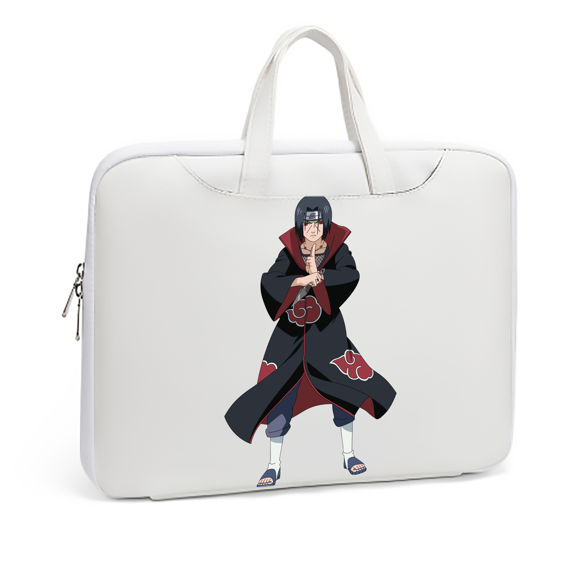 （画像用） NARUTO -ナルト- うちは イタチ Uchiha Itachi レザーラップトップバッグ　ノートパソコンケース