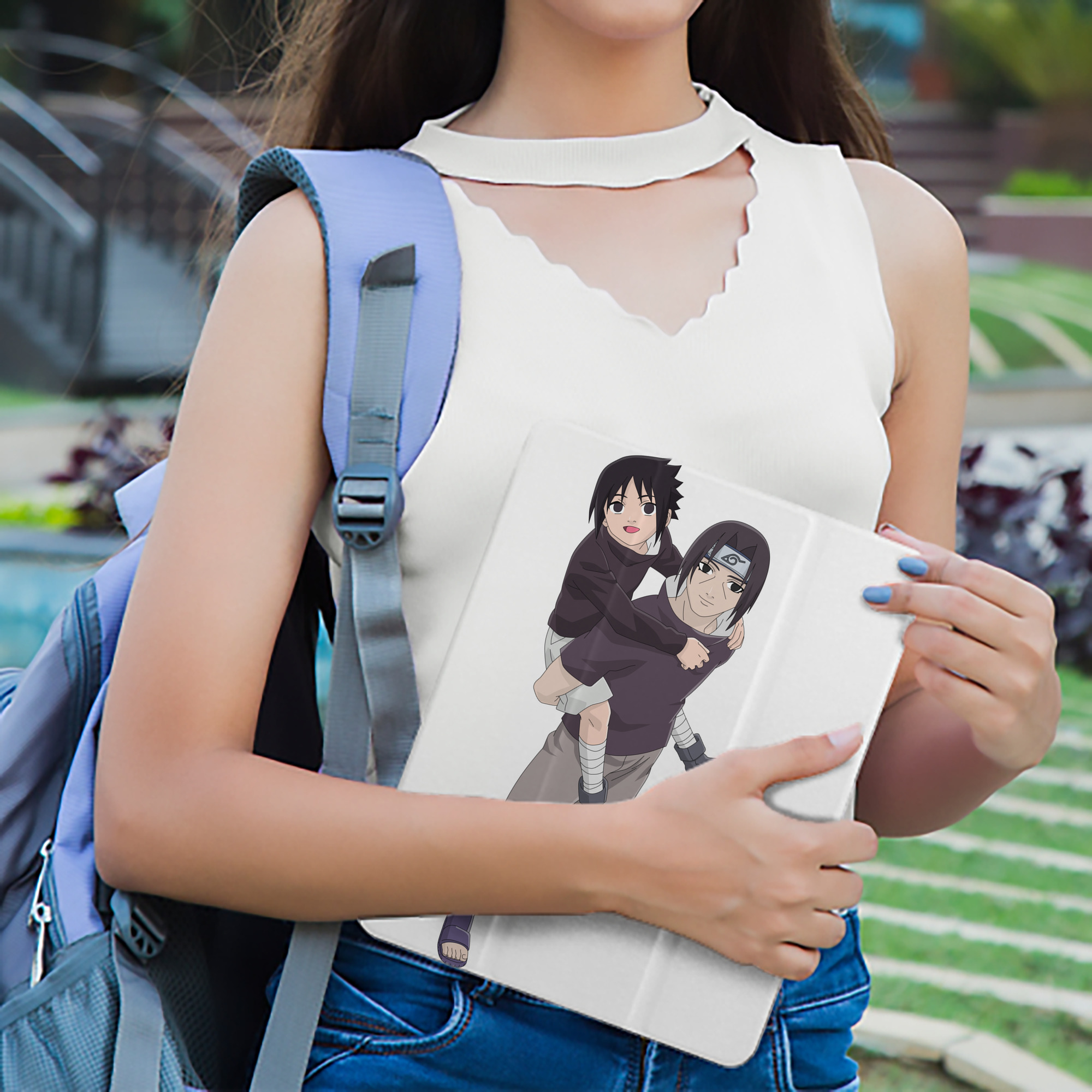 NARUTO -ナルト- うちは イタチ Uchiha Itachi IPad ケース ペン収納付き 三つ折りスタンド PUレザー×シリコン 対応機種9.5/10.5/10.9インチ