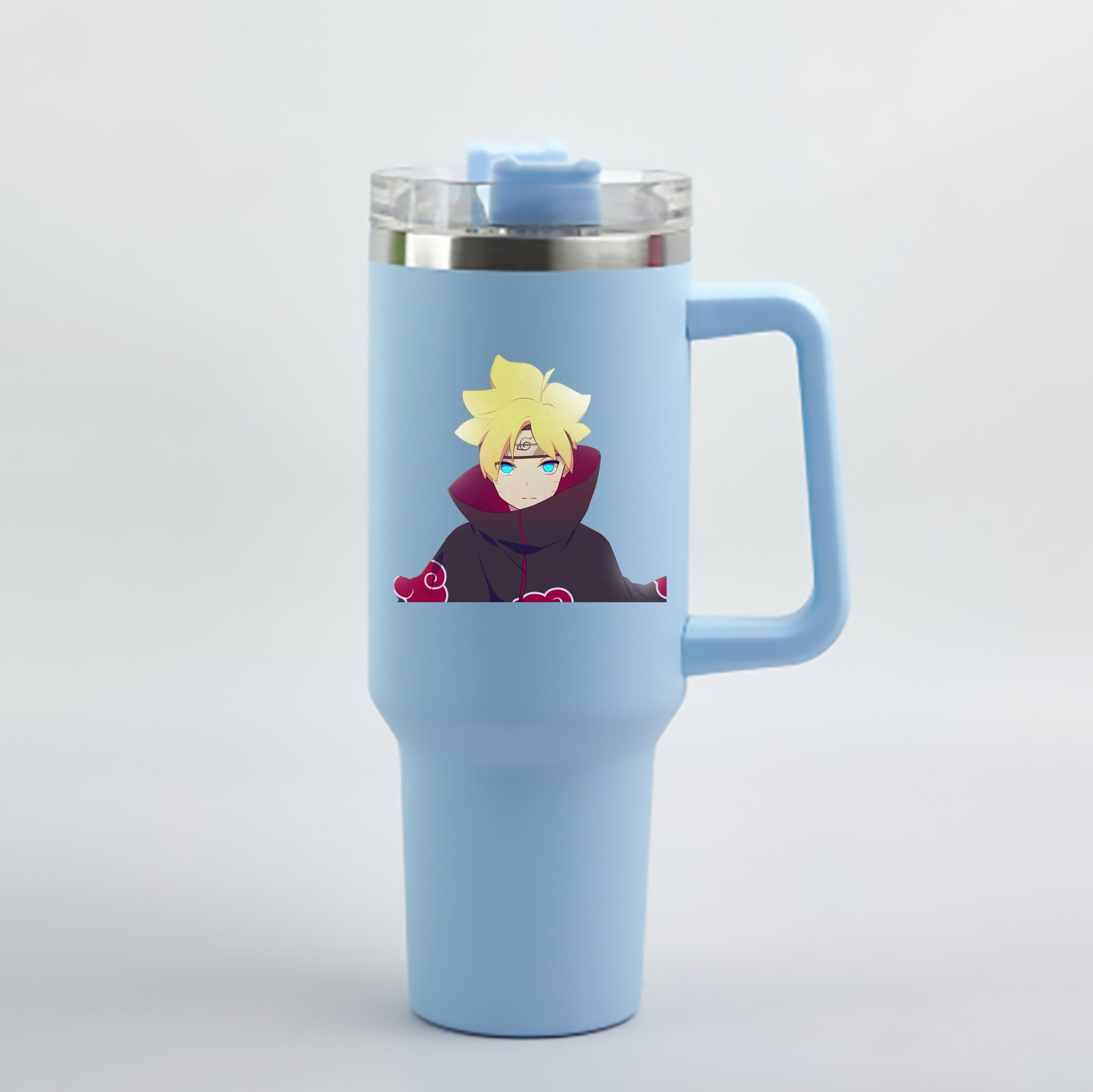（画像用） NARUTO -ナルト- うずまき ボルト Uzumaki Boruto 1200mL車用タンブラー - クリスタルステッカー（プラスチックストロー付き）