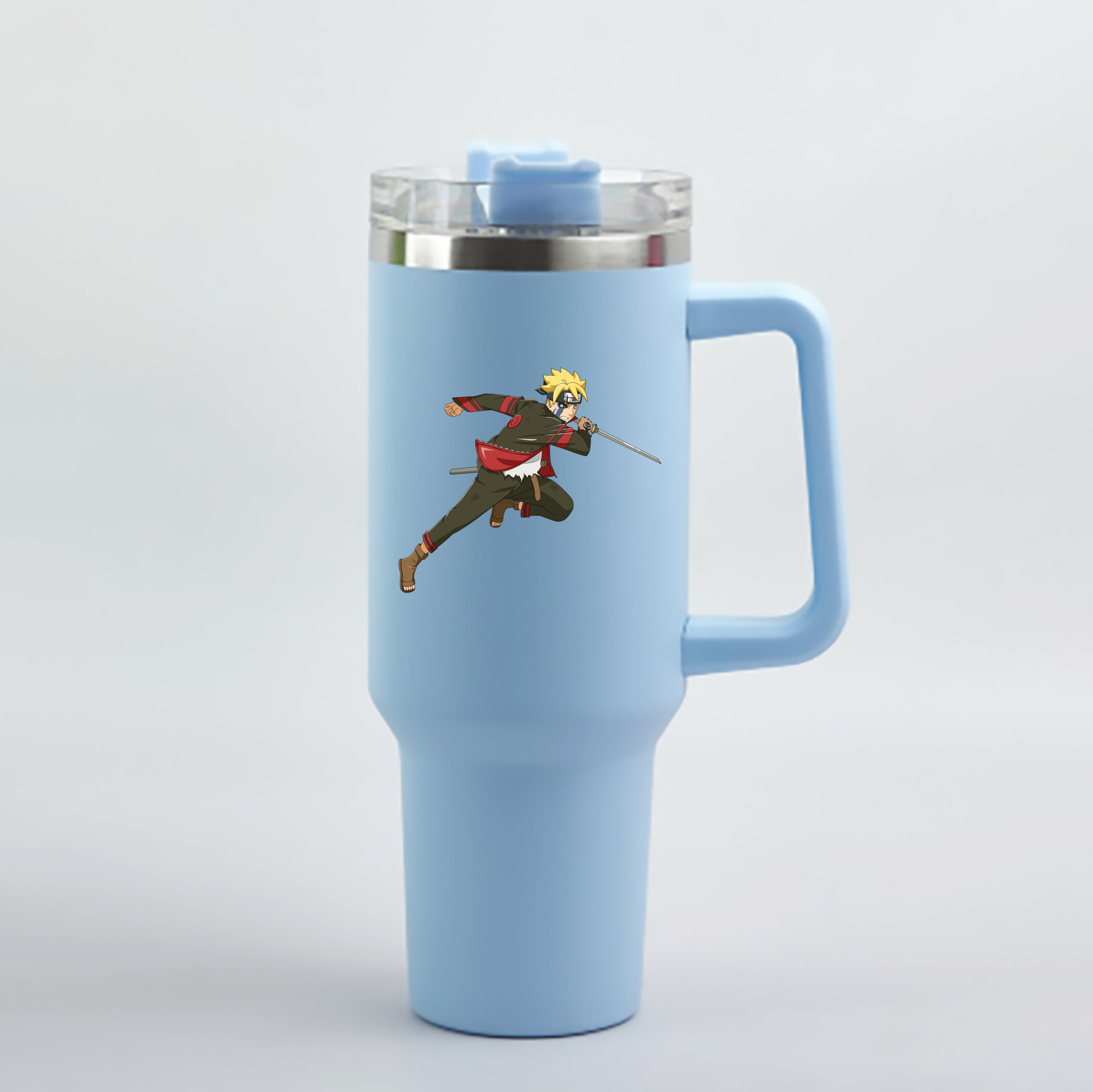 （画像用） NARUTO -ナルト- うずまき ボルト Uzumaki Boruto 1200mL車用タンブラー - クリスタルステッカー（プラスチックストロー付き）