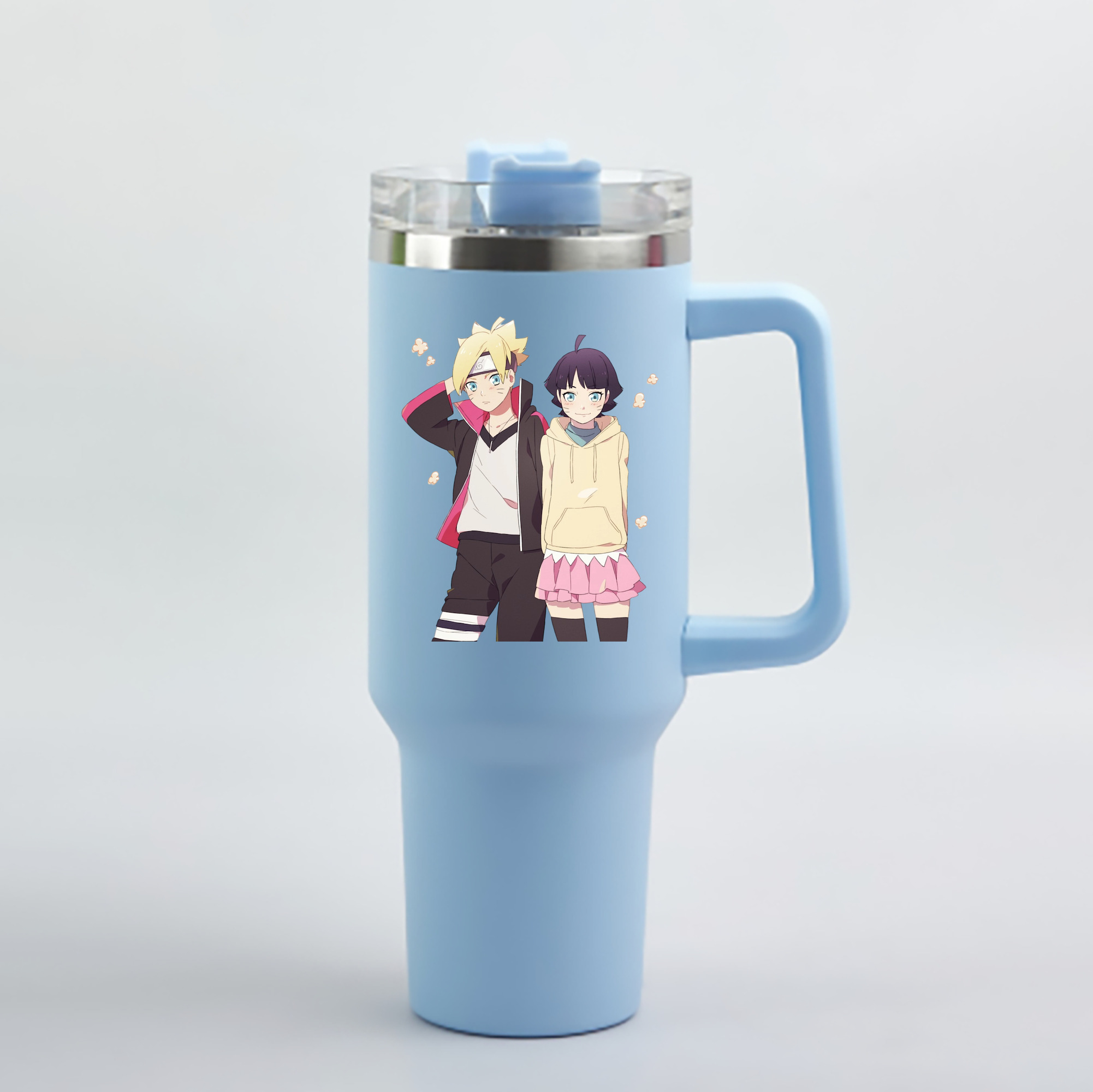 （画像用） NARUTO -ナルト- うずまき ボルト Uzumaki Boruto 1200mL車用タンブラー - クリスタルステッカー（プラスチックストロー付き）