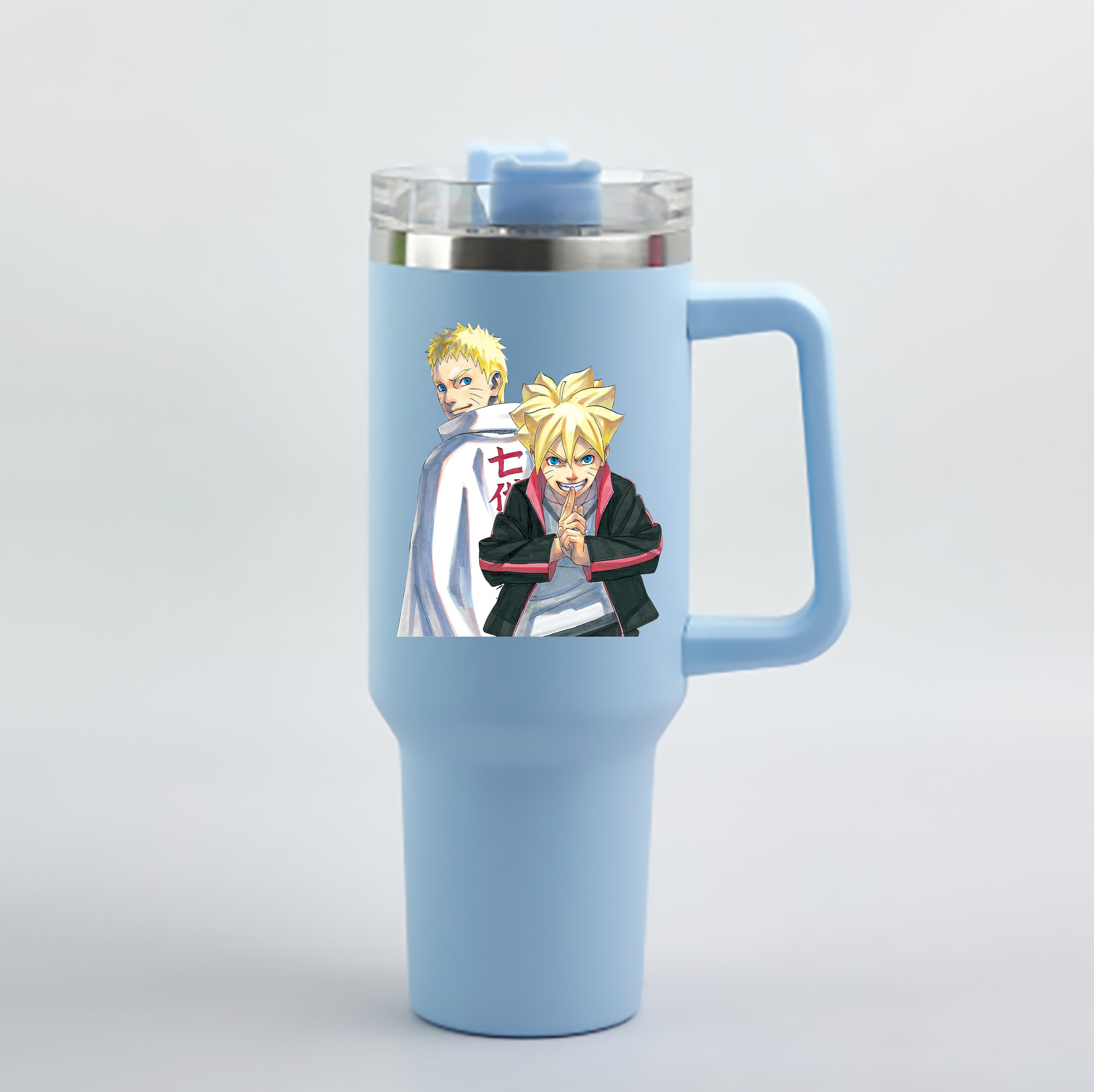 （画像用） NARUTO -ナルト- うずまき ボルト Uzumaki Boruto 1200mL車用タンブラー - クリスタルステッカー（プラスチックストロー付き）
