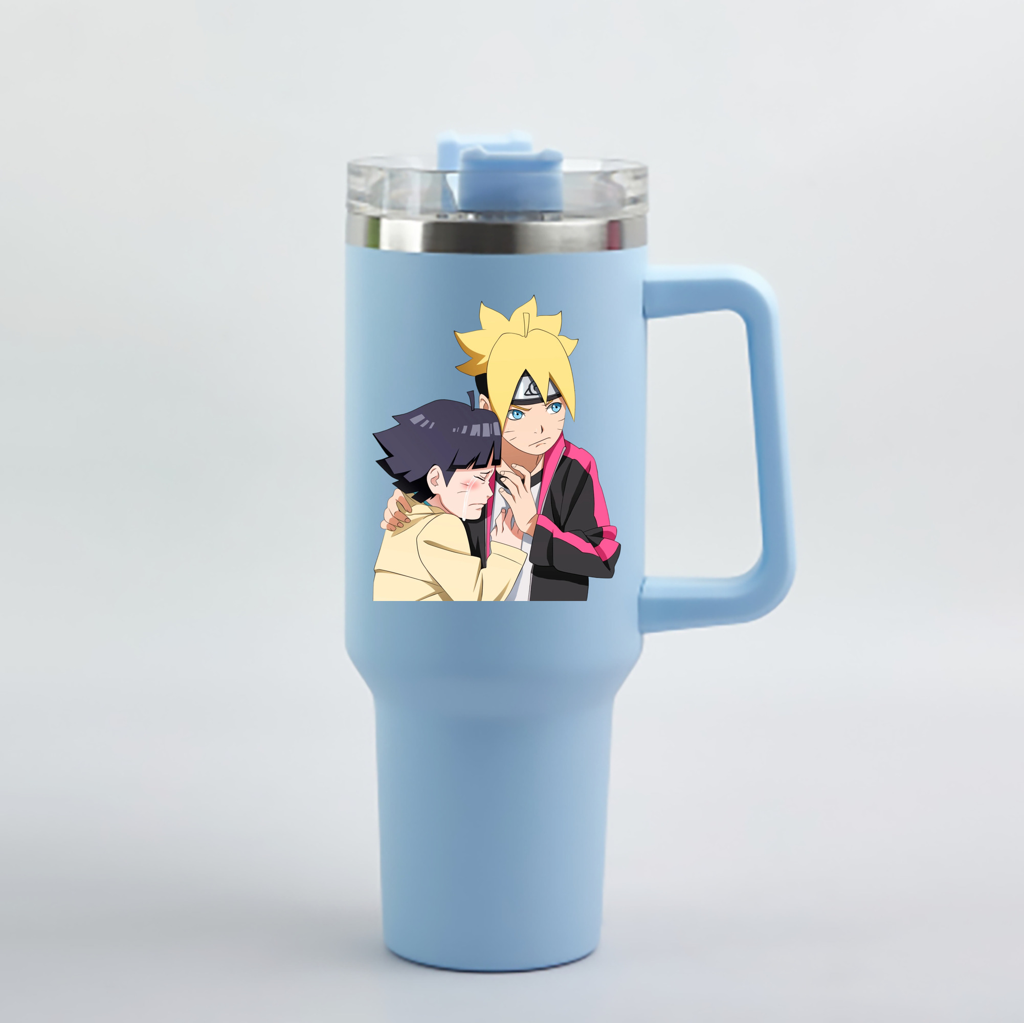 （画像用） NARUTO -ナルト- うずまき ボルト Uzumaki Boruto 1200mL車用タンブラー - クリスタルステッカー（プラスチックストロー付き）