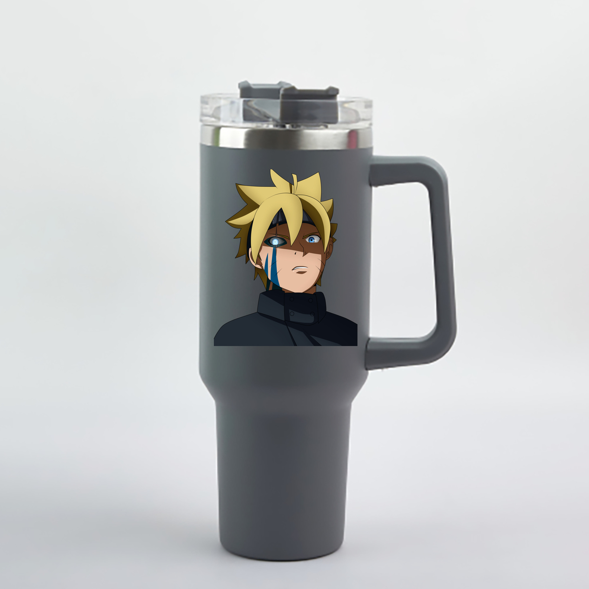 （画像用） NARUTO -ナルト- うずまき ボルト Uzumaki Boruto 1200mL車用タンブラー - クリスタルステッカー（プラスチックストロー付き）