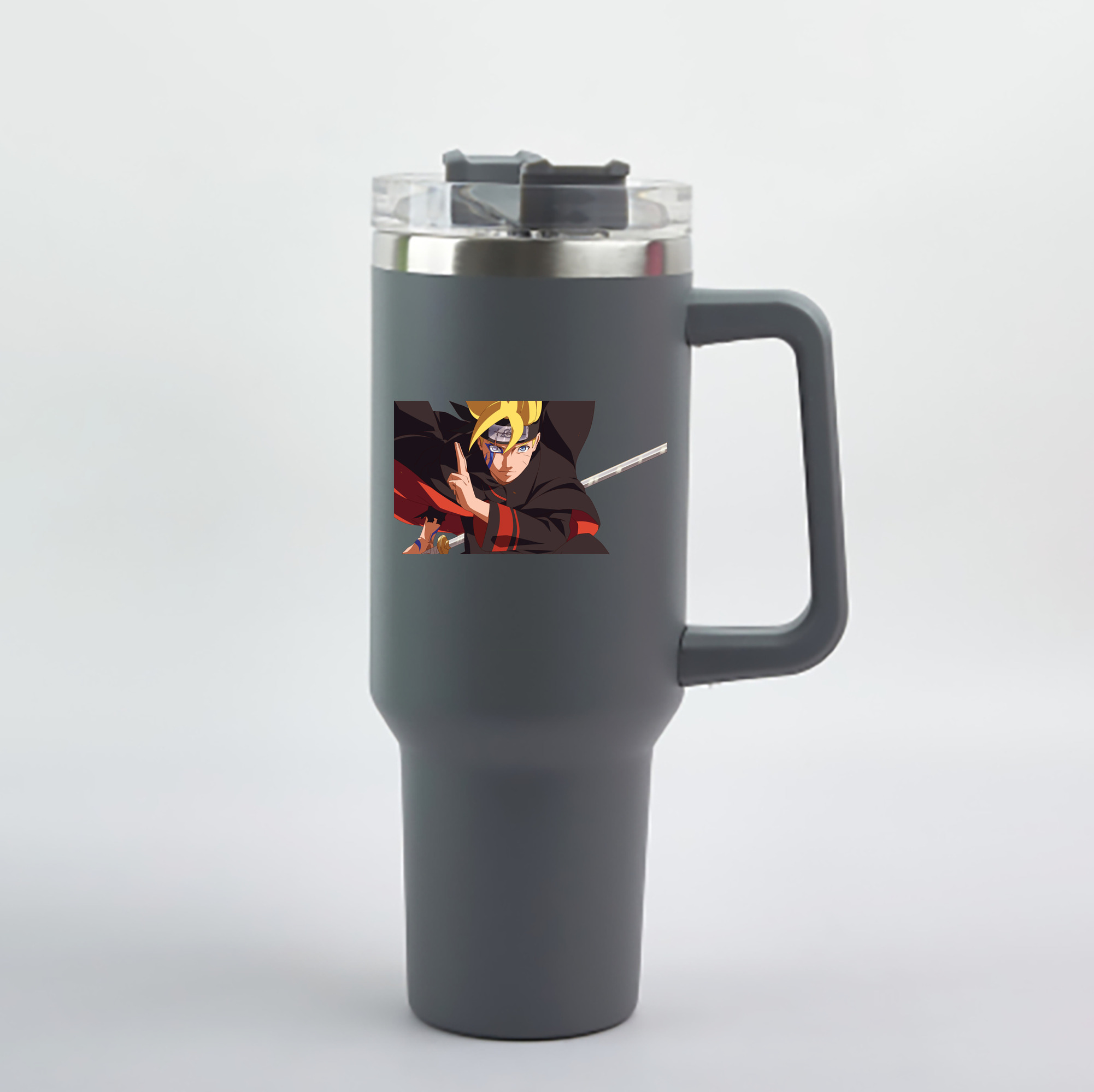 （画像用） NARUTO -ナルト- うずまき ボルト Uzumaki Boruto 1200mL車用タンブラー - クリスタルステッカー（プラスチックストロー付き）