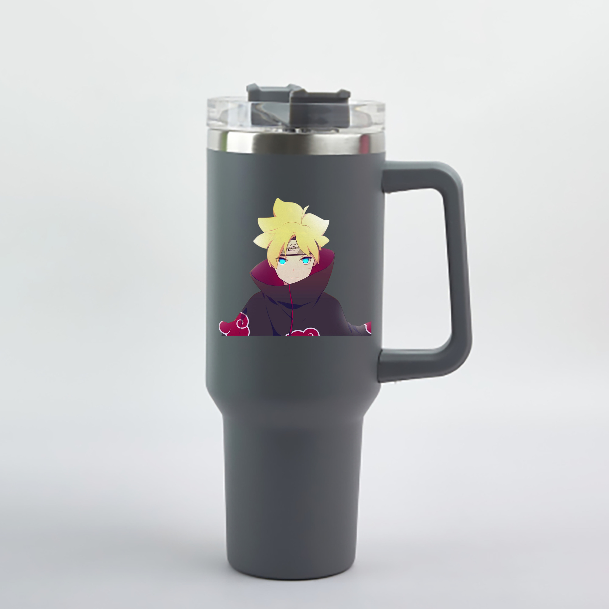 （画像用） NARUTO -ナルト- うずまき ボルト Uzumaki Boruto 1200mL車用タンブラー - クリスタルステッカー（プラスチックストロー付き）