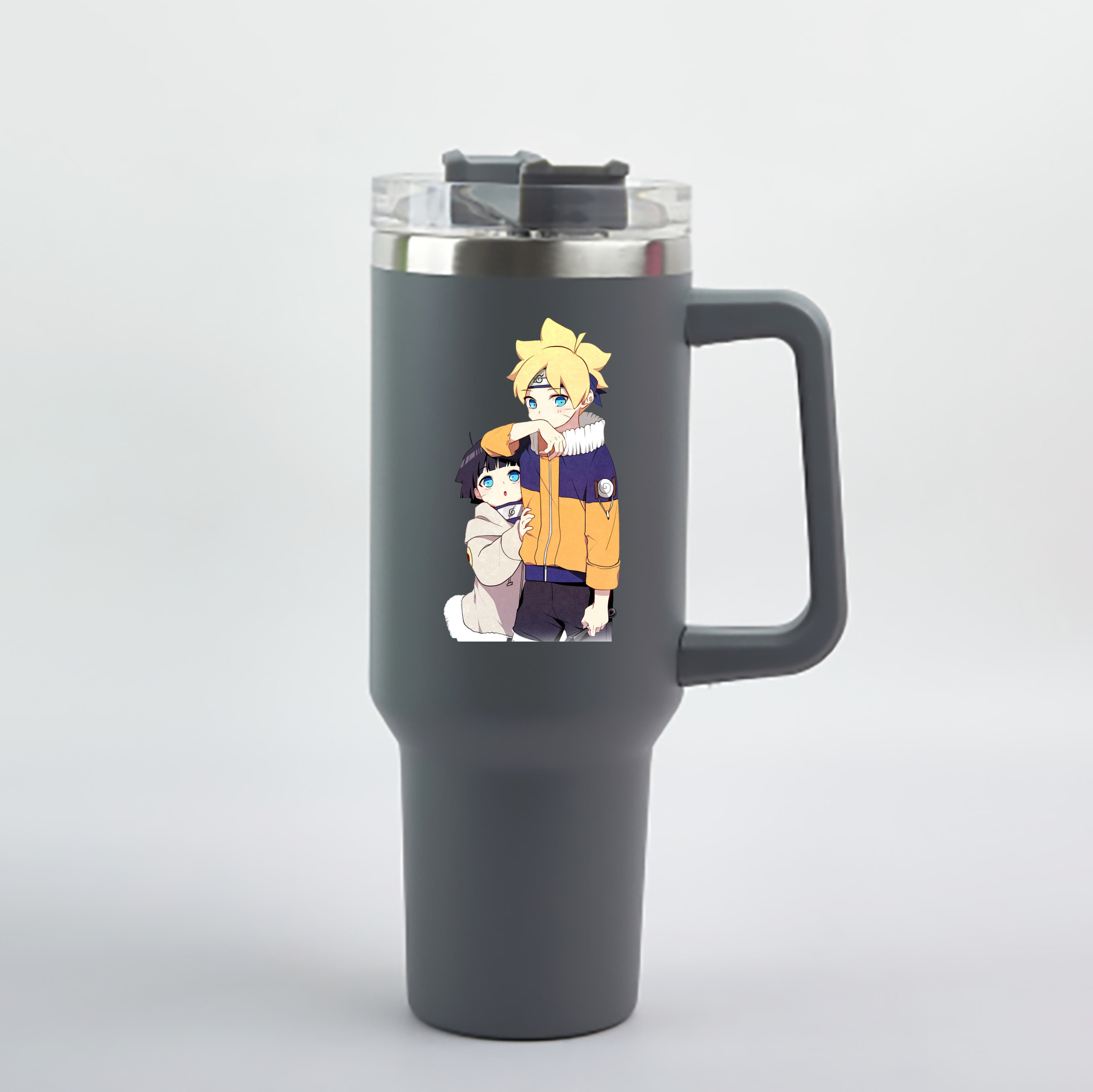 （画像用） NARUTO -ナルト- うずまき ボルト Uzumaki Boruto 1200mL車用タンブラー - クリスタルステッカー（プラスチックストロー付き）
