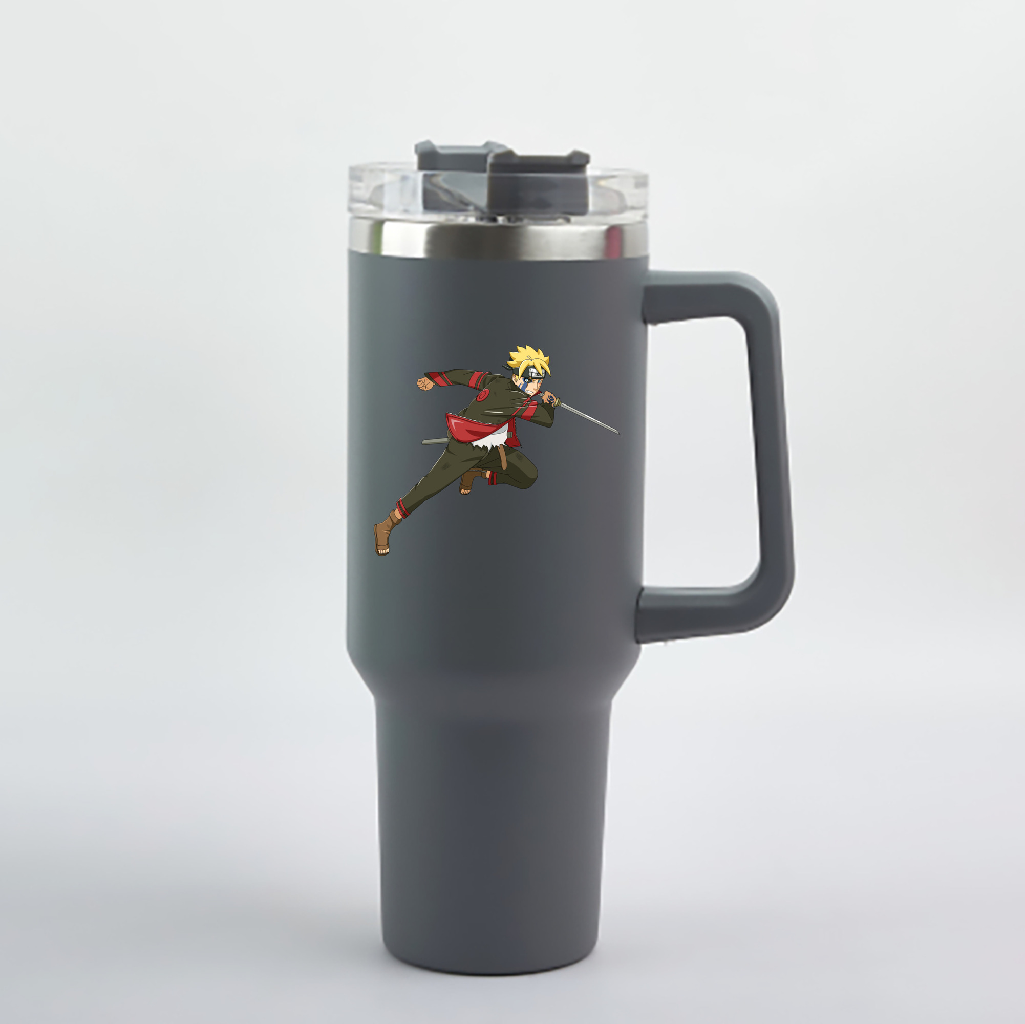 （画像用） NARUTO -ナルト- うずまき ボルト Uzumaki Boruto 1200mL車用タンブラー - クリスタルステッカー（プラスチックストロー付き）