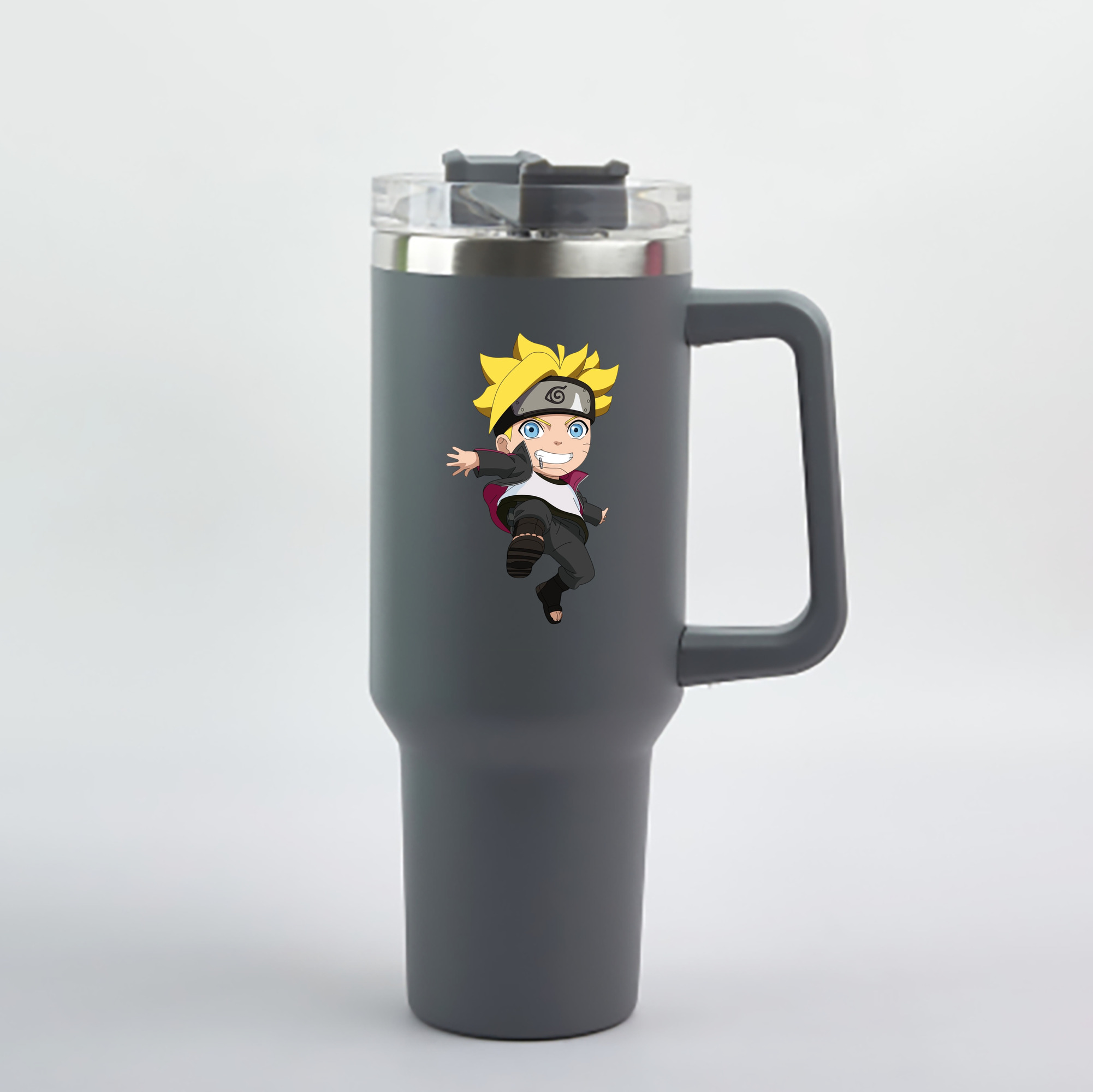 （画像用） NARUTO -ナルト- うずまき ボルト Uzumaki Boruto 1200mL車用タンブラー - クリスタルステッカー（プラスチックストロー付き）