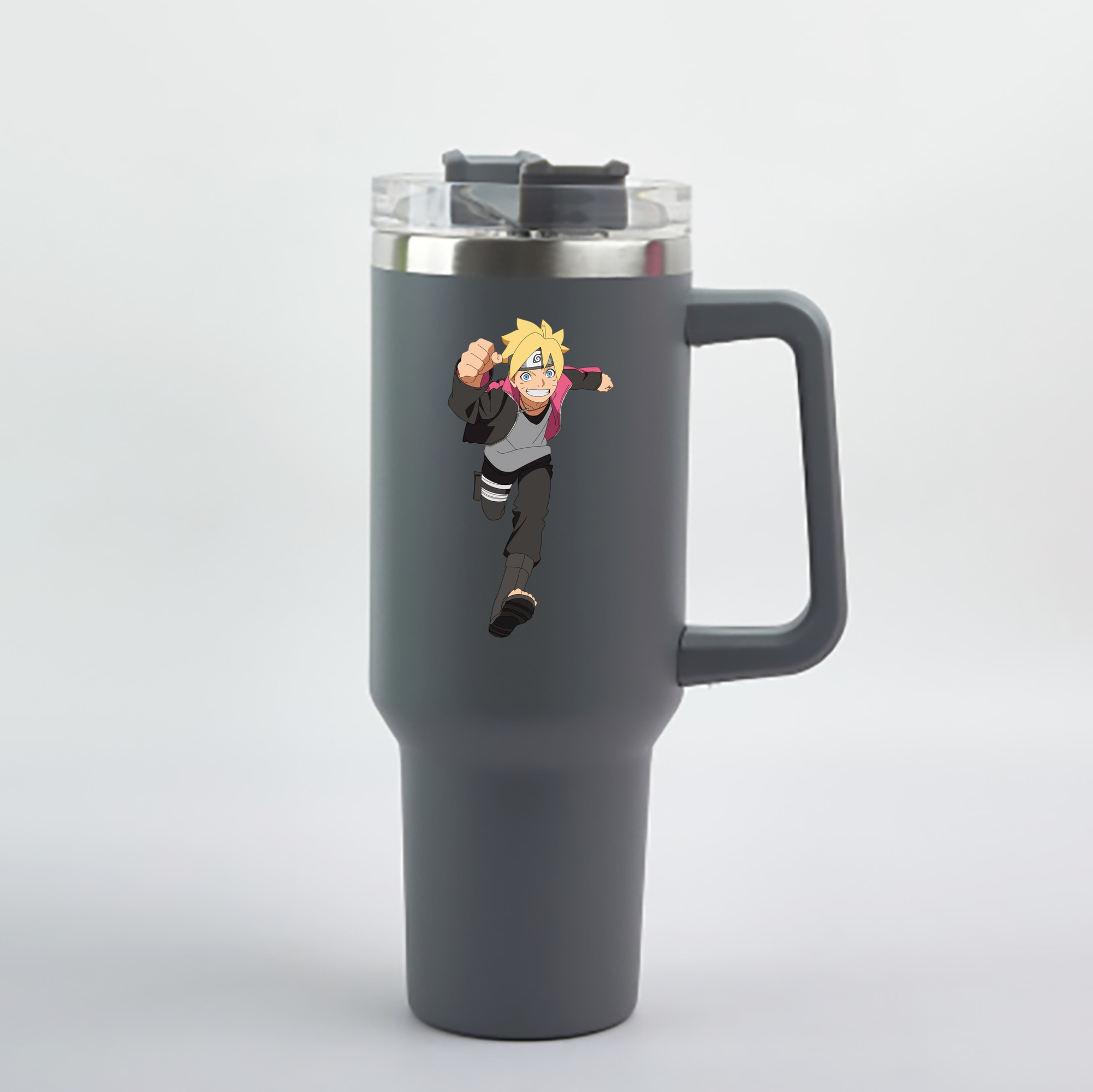 （画像用） NARUTO -ナルト- うずまき ボルト Uzumaki Boruto 1200mL車用タンブラー - クリスタルステッカー（プラスチックストロー付き）