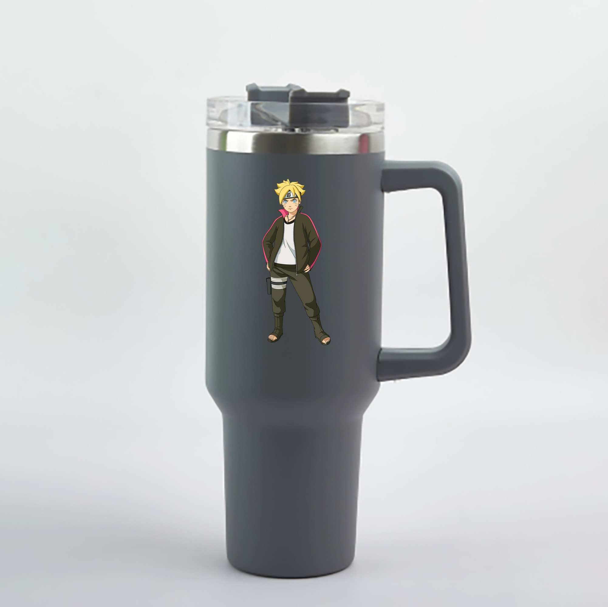 （画像用） NARUTO -ナルト- うずまき ボルト Uzumaki Boruto 1200mL車用タンブラー - クリスタルステッカー（プラスチックストロー付き）
