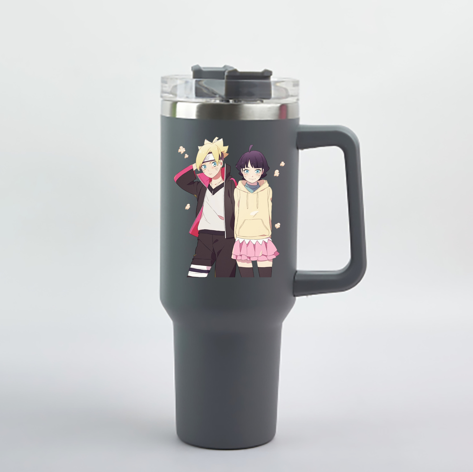 （画像用） NARUTO -ナルト- うずまき ボルト Uzumaki Boruto 1200mL車用タンブラー - クリスタルステッカー（プラスチックストロー付き）