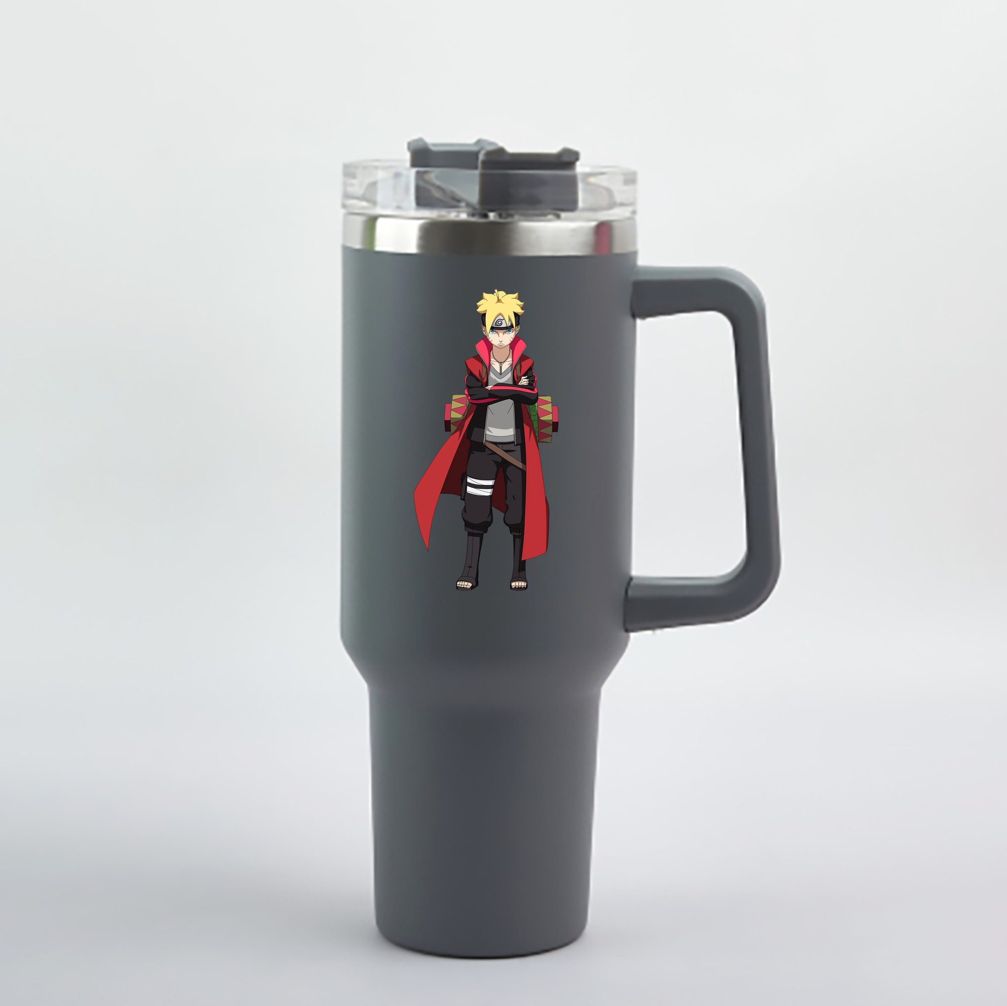 （画像用） NARUTO -ナルト- うずまき ボルト Uzumaki Boruto 1200mL車用タンブラー - クリスタルステッカー（プラスチックストロー付き）