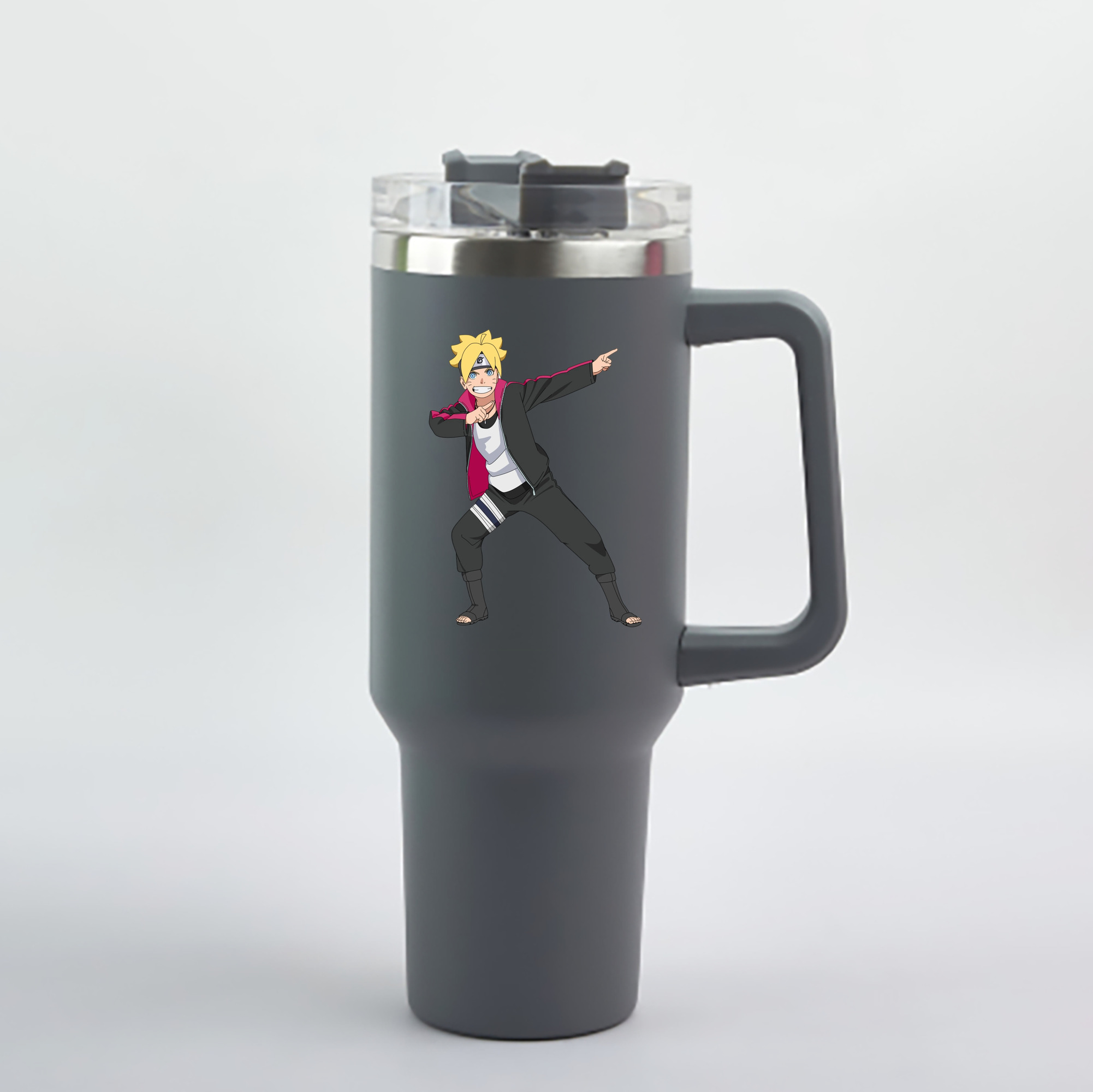 （画像用） NARUTO -ナルト- うずまき ボルト Uzumaki Boruto 1200mL車用タンブラー - クリスタルステッカー（プラスチックストロー付き）