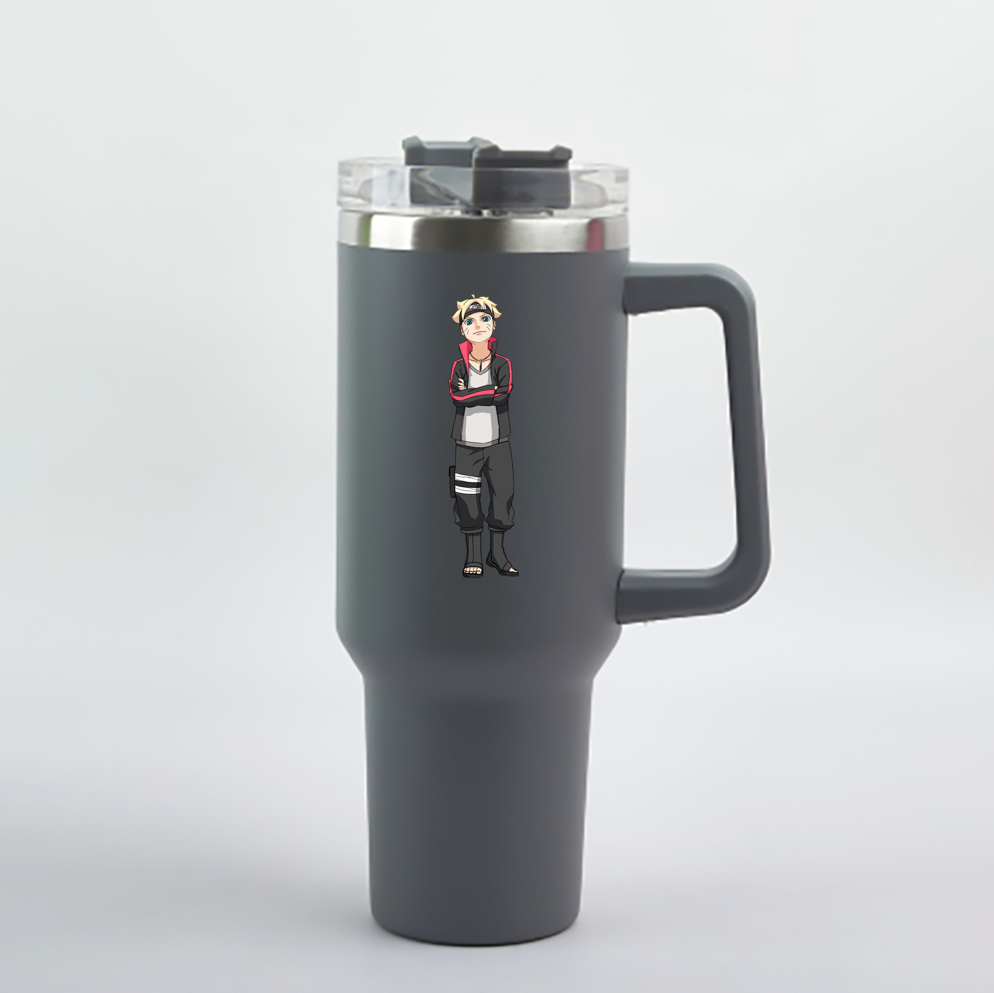 （画像用） NARUTO -ナルト- うずまき ボルト Uzumaki Boruto 1200mL車用タンブラー - クリスタルステッカー（プラスチックストロー付き）
