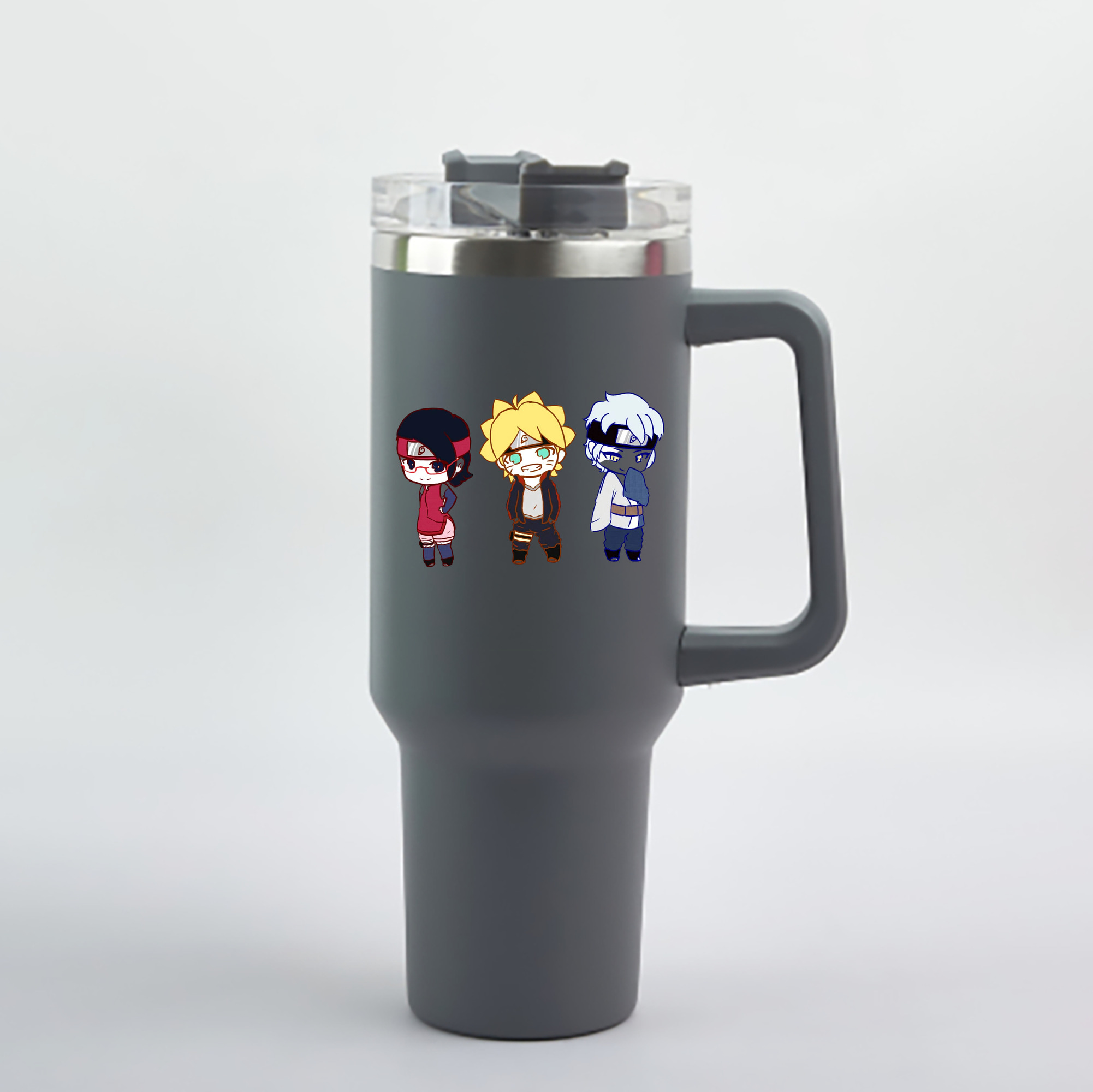 （画像用） NARUTO -ナルト- うずまき ボルト Uzumaki Boruto 1200mL車用タンブラー - クリスタルステッカー（プラスチックストロー付き）