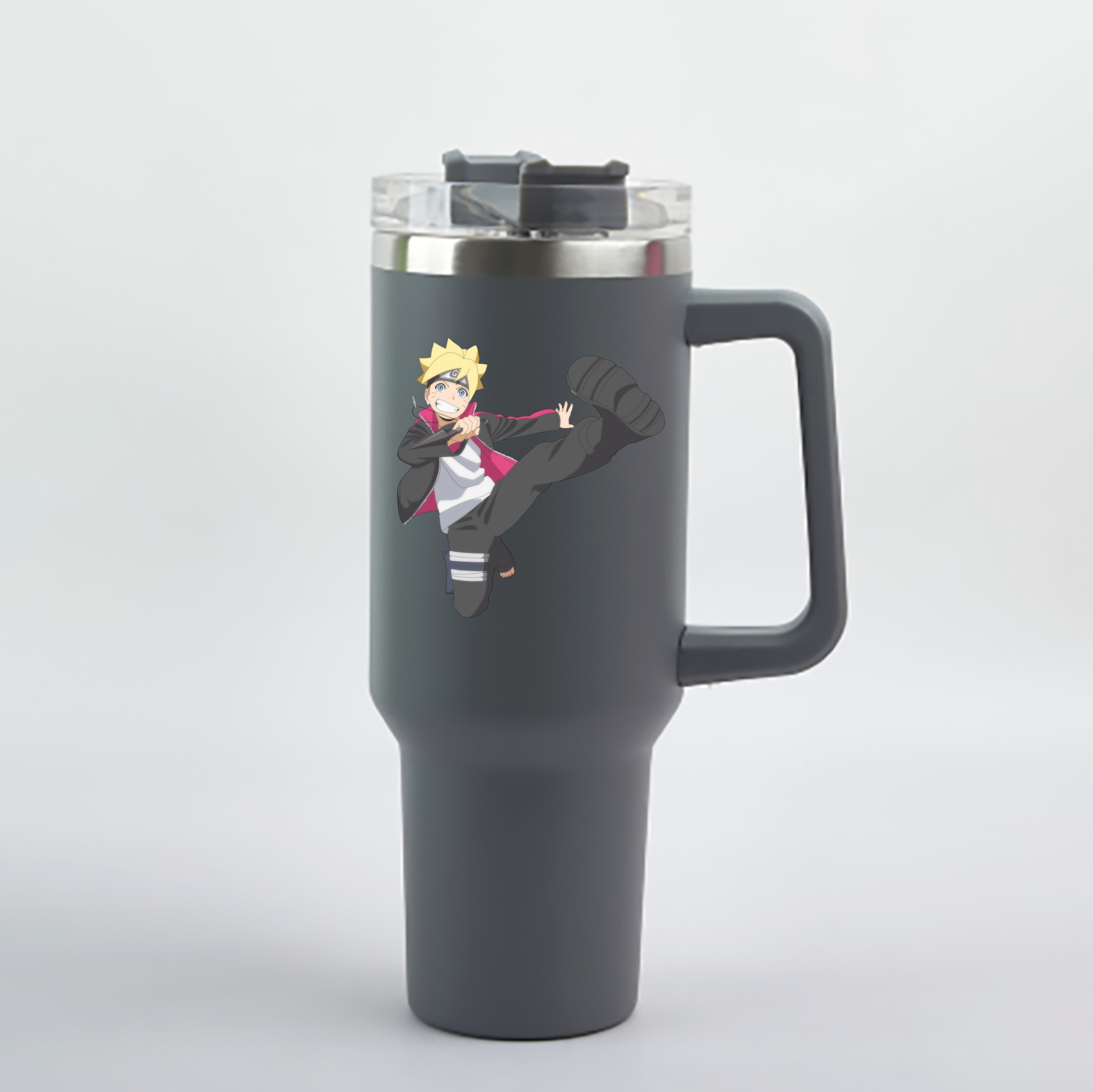 （画像用） NARUTO -ナルト- うずまき ボルト Uzumaki Boruto 1200mL車用タンブラー - クリスタルステッカー（プラスチックストロー付き）