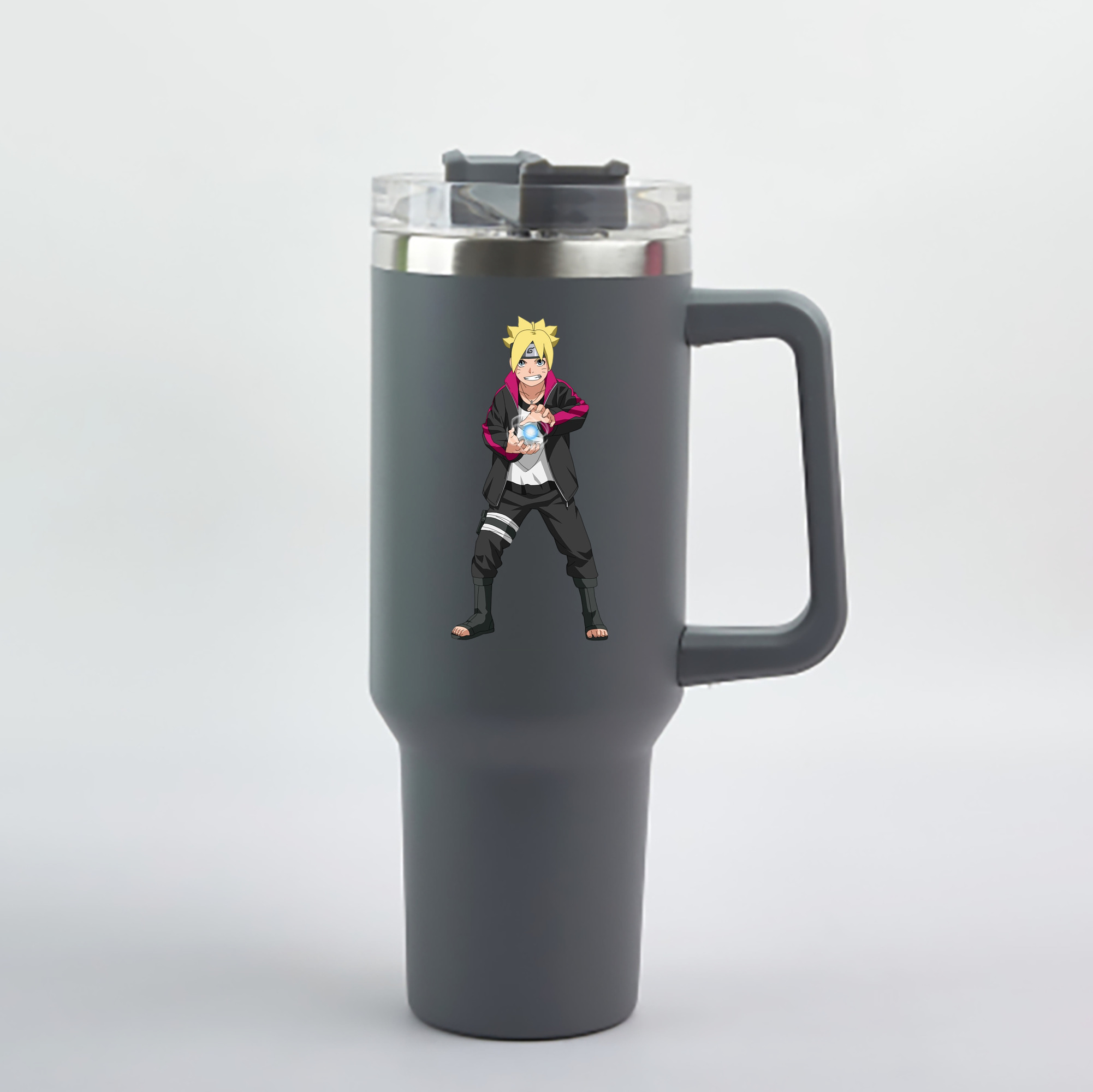 （画像用） NARUTO -ナルト- うずまき ボルト Uzumaki Boruto 1200mL車用タンブラー - クリスタルステッカー（プラスチックストロー付き）