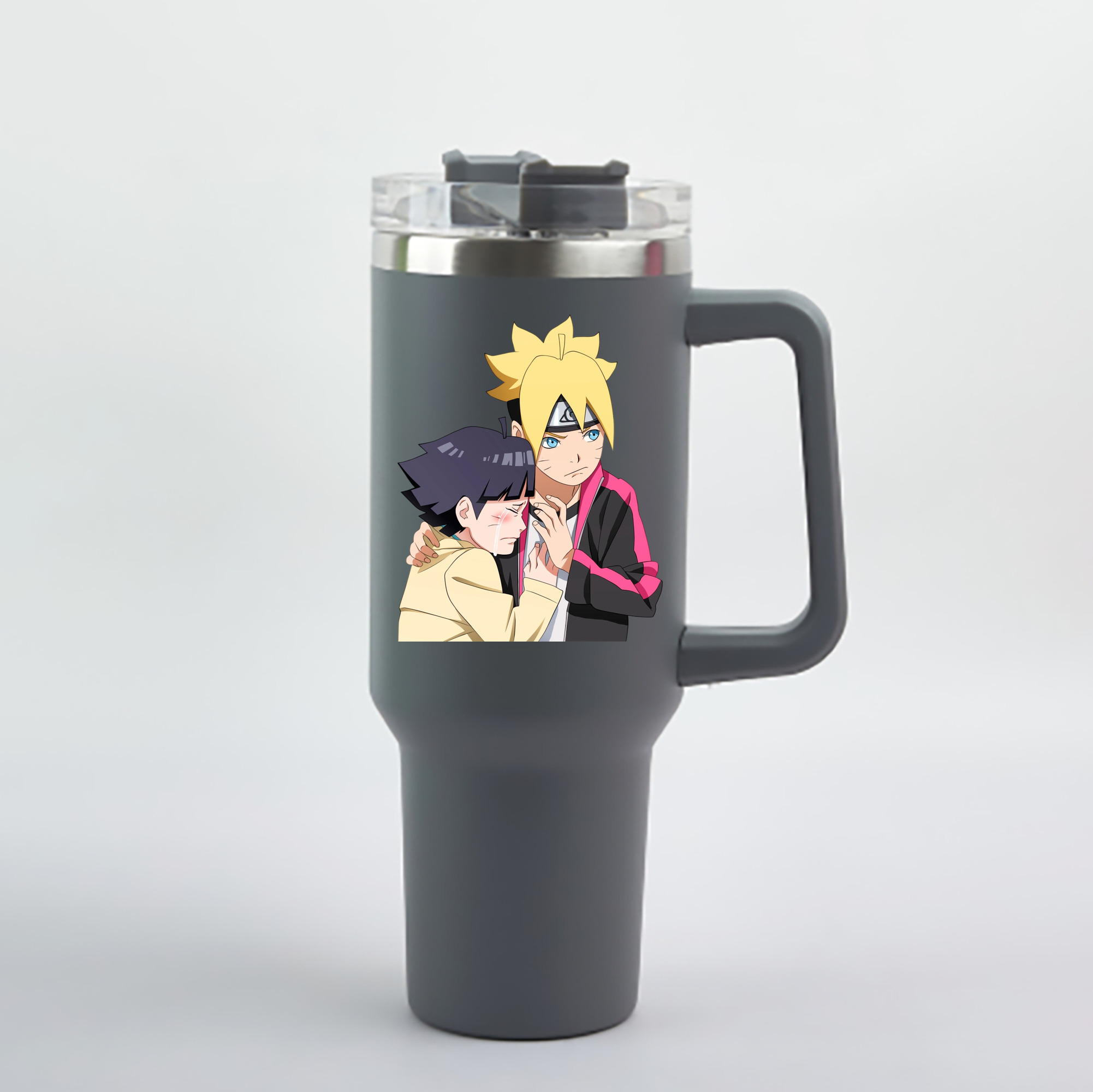 （画像用） NARUTO -ナルト- うずまき ボルト Uzumaki Boruto 1200mL車用タンブラー - クリスタルステッカー（プラスチックストロー付き）