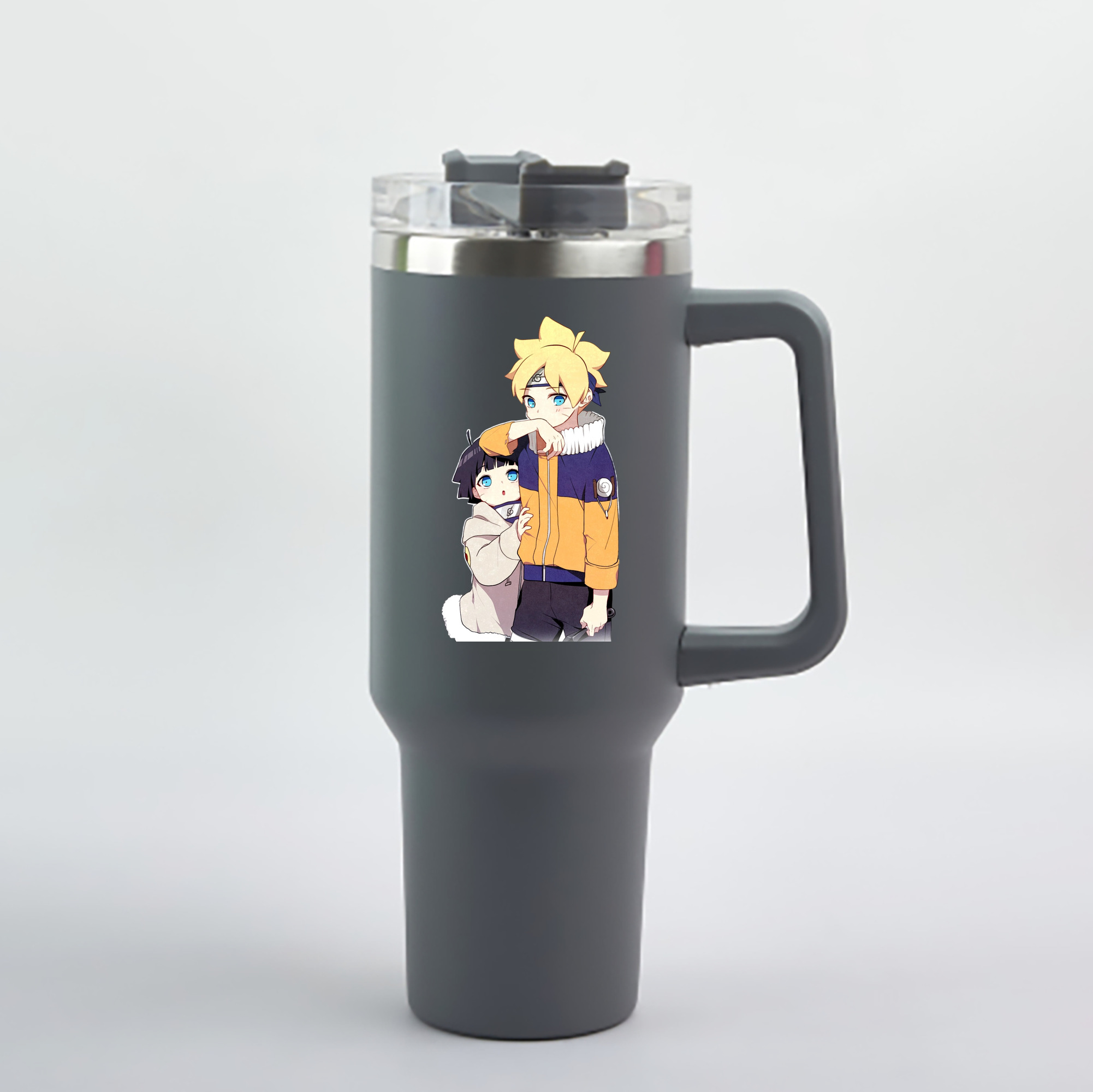 （画像用） NARUTO -ナルト- うずまき ボルト Uzumaki Boruto 1200mL車用タンブラー - クリスタルステッカー（プラスチックストロー付き）