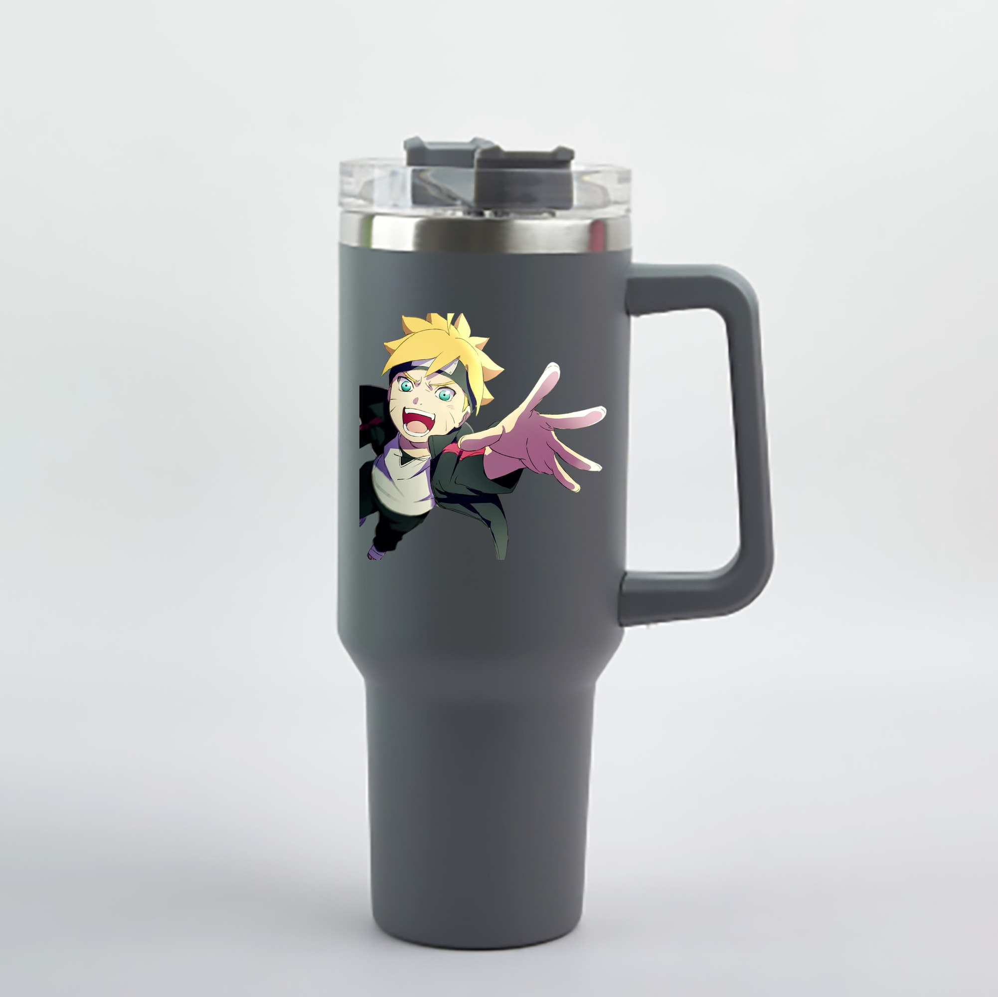 （画像用） NARUTO -ナルト- うずまき ボルト Uzumaki Boruto 1200mL車用タンブラー - クリスタルステッカー（プラスチックストロー付き）