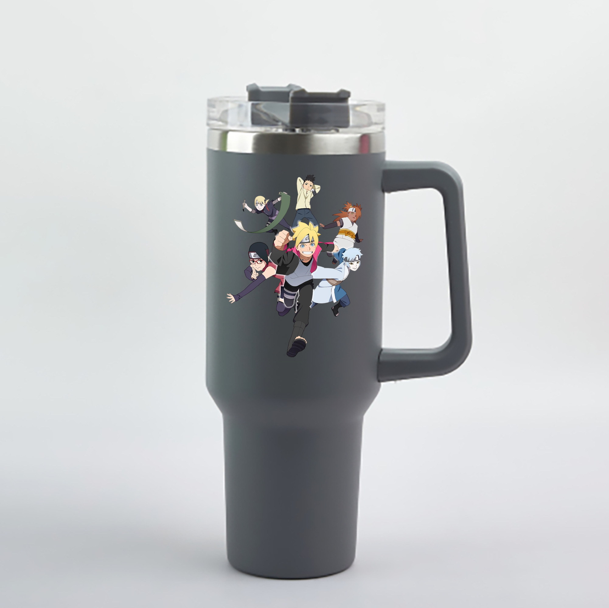（画像用） NARUTO -ナルト- うずまき ボルト Uzumaki Boruto 1200mL車用タンブラー - クリスタルステッカー（プラスチックストロー付き）
